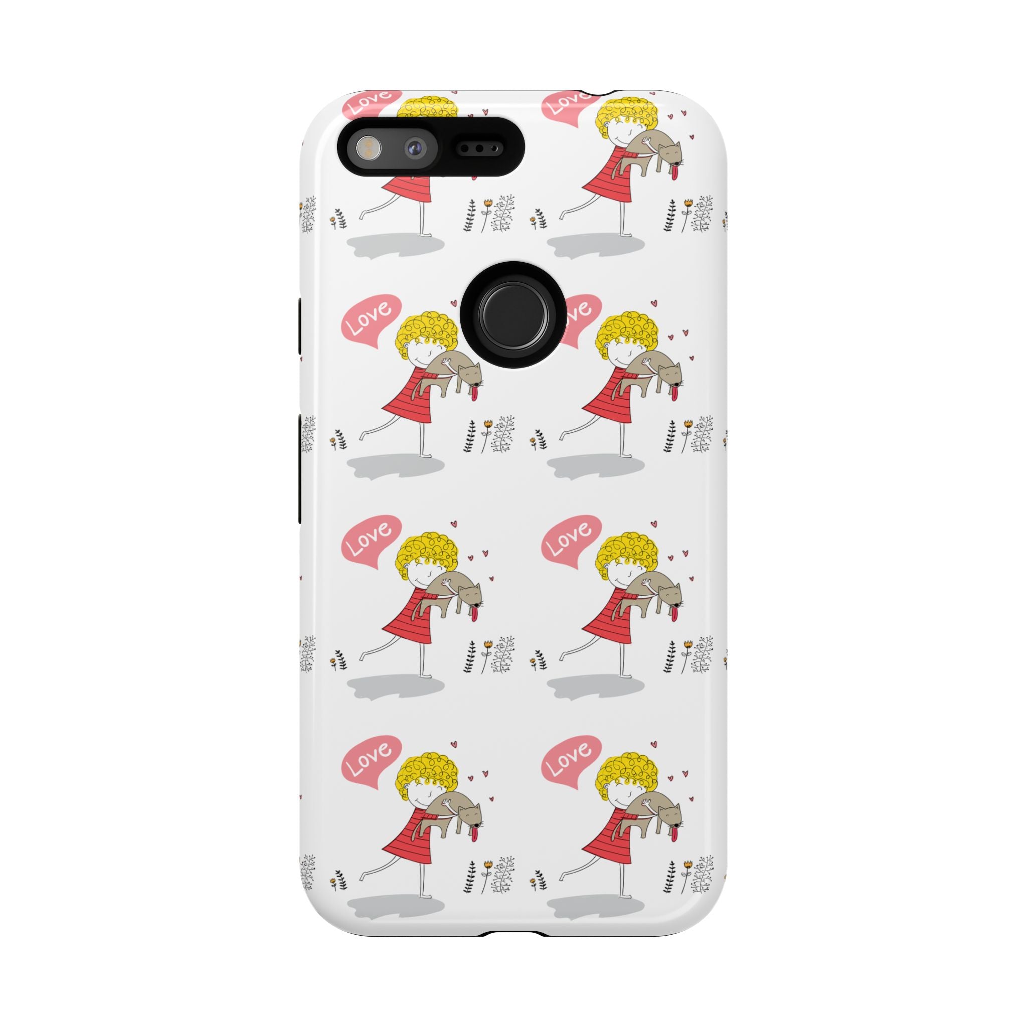 Love-Themed Phone Case | Cute Pet Lover Accessory, Perfect Gift for Birthdays, Anniversaries, Animal Lovers, Valentine's Day