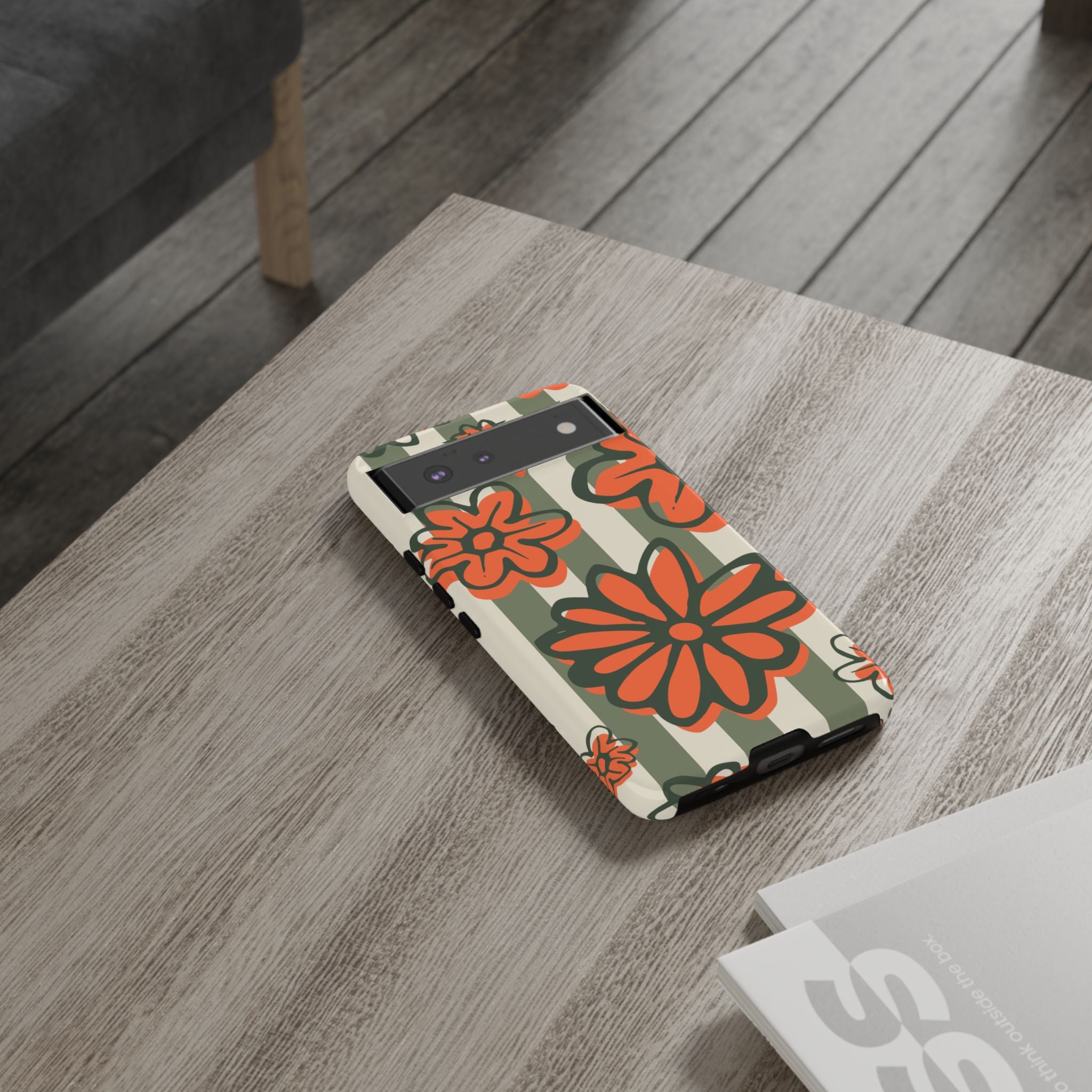 Floral Tough Phone Case - Trendy Protector for Pet Lovers, Super Cute Gift, Floral Design, Stylish Phone Cover, Unique Accessory