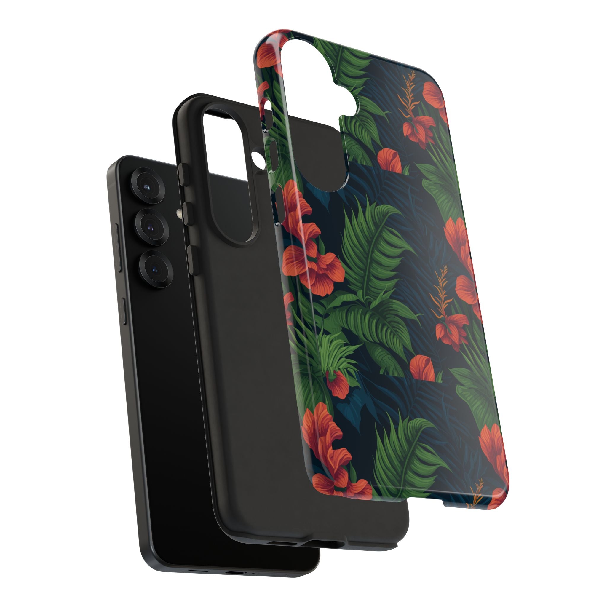 Tropical Phone Case with Floral Design, Eco-Friendly Protection for Summer Vibes, Ideal Gift for Nature Lovers, Vibrant Background