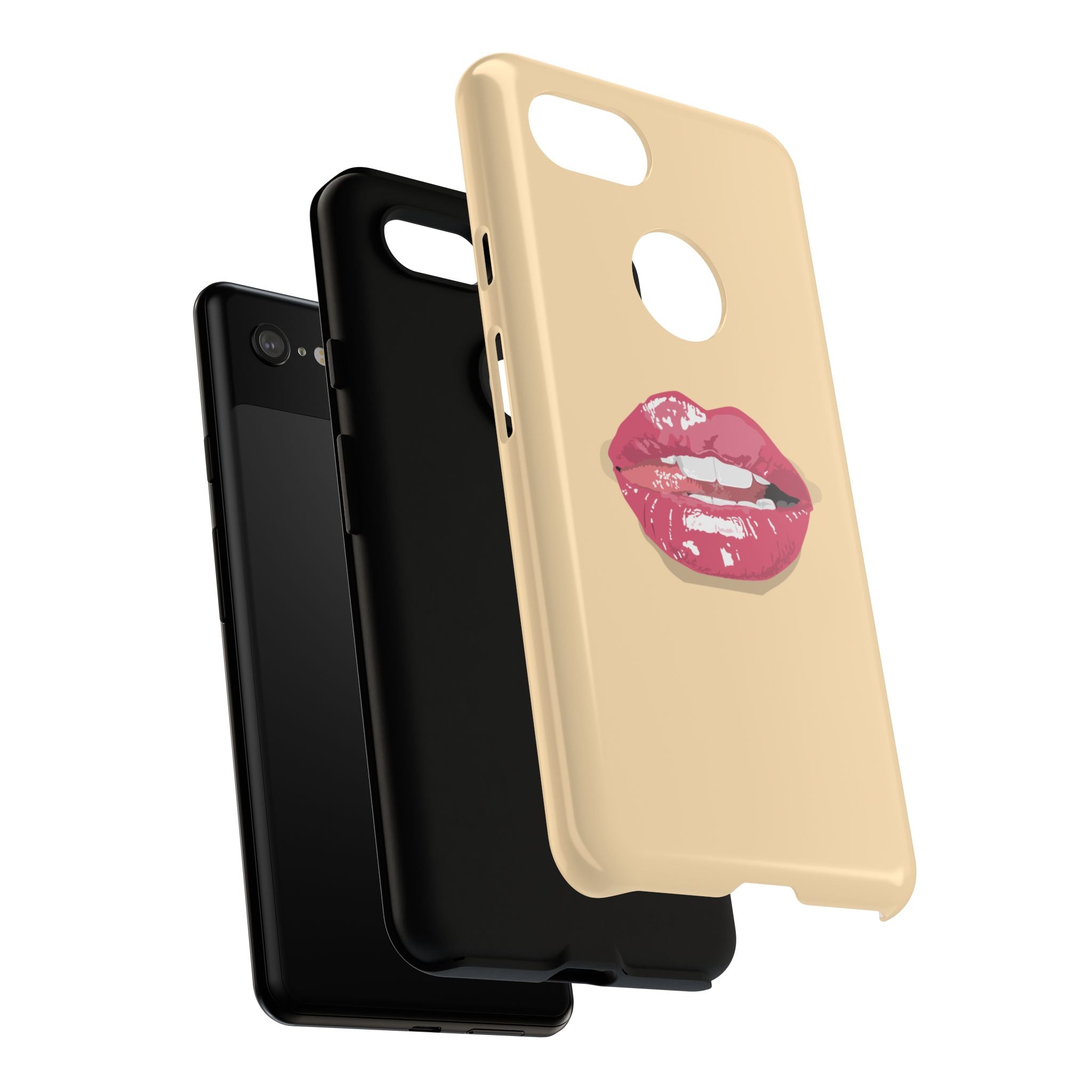 Stylish Phone Case with Lip Print, Trendy Mobile Cover, Fashion Accessory, Gift for Her, Cute Cell Phone Case