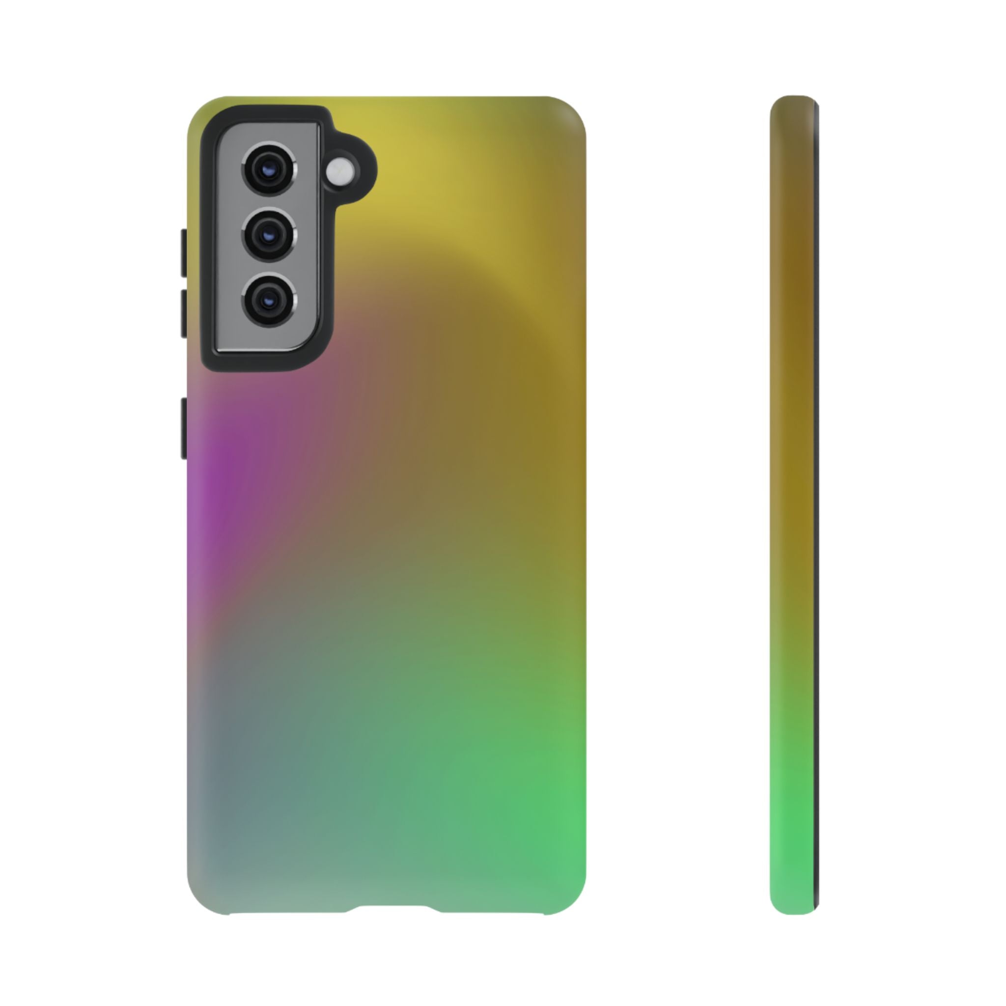 Vibrant Phone Case, Tough Cases, Colorful Phone Cover, Durable Mobile Case, Yellow Green Gradient Design