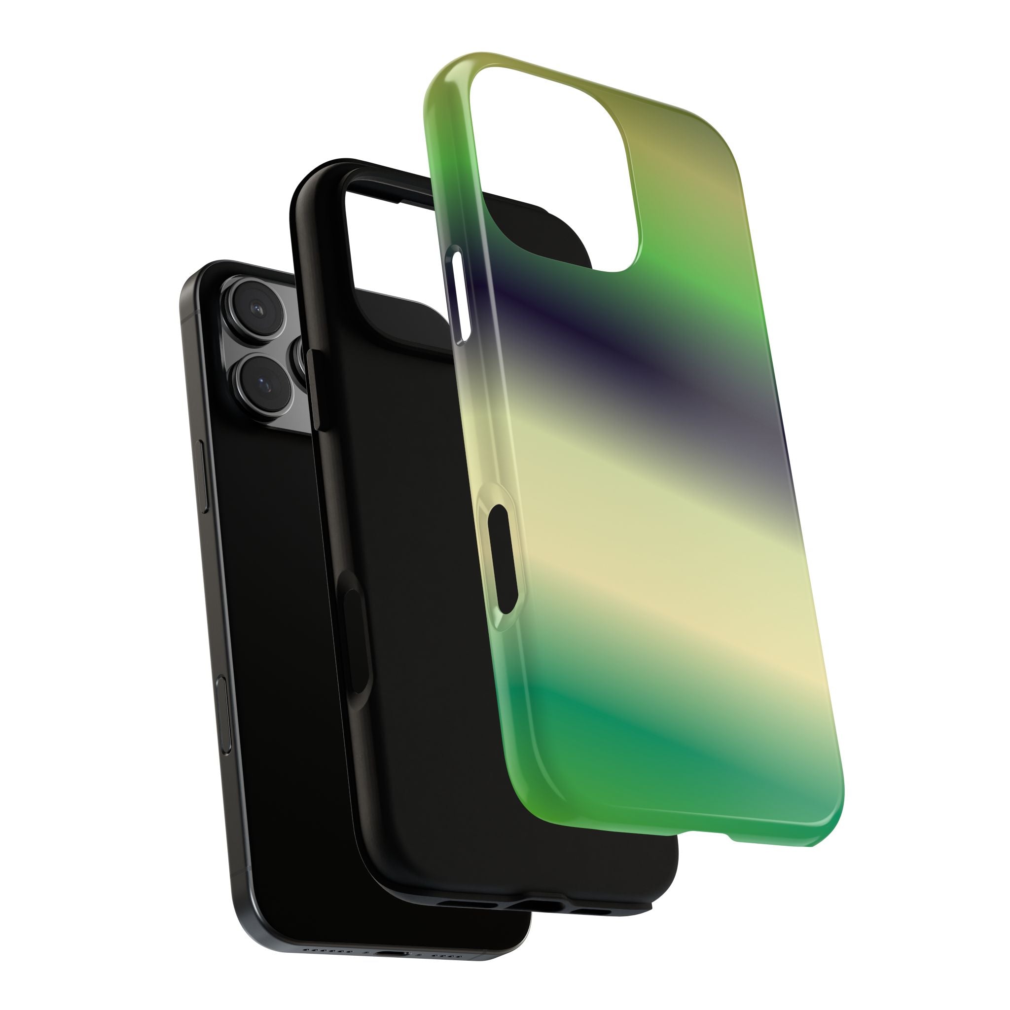 Gradient Phone Case - Tough Cases, Unique Cell Phone Cover, Stylish Tech Accessories, Green and Black Gradient, Perfect Gift