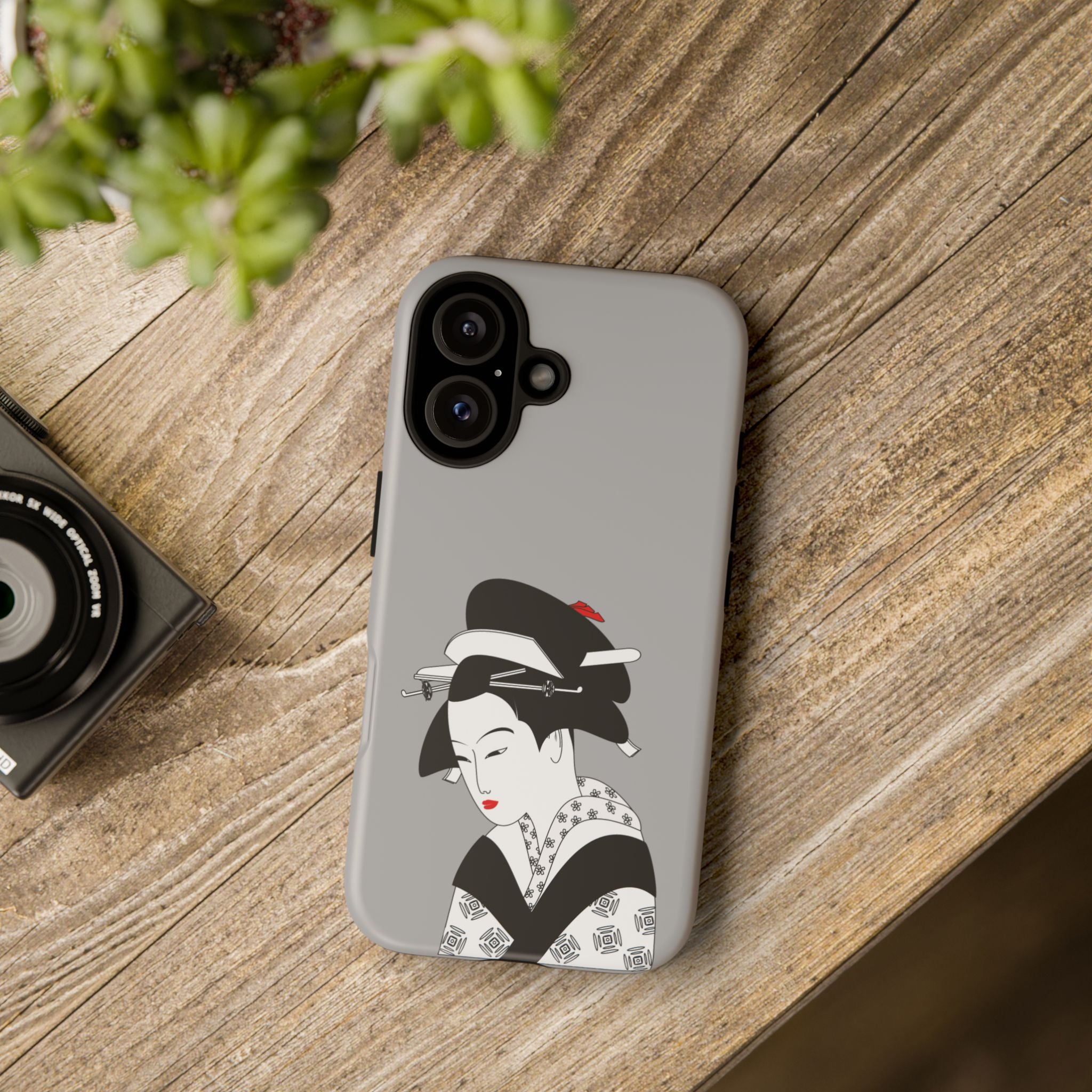 Stylish Phone Case with Japanese Geisha Design, Tough Phone Case, Cute Phone Cover, Japanese Art, Ethnic Style