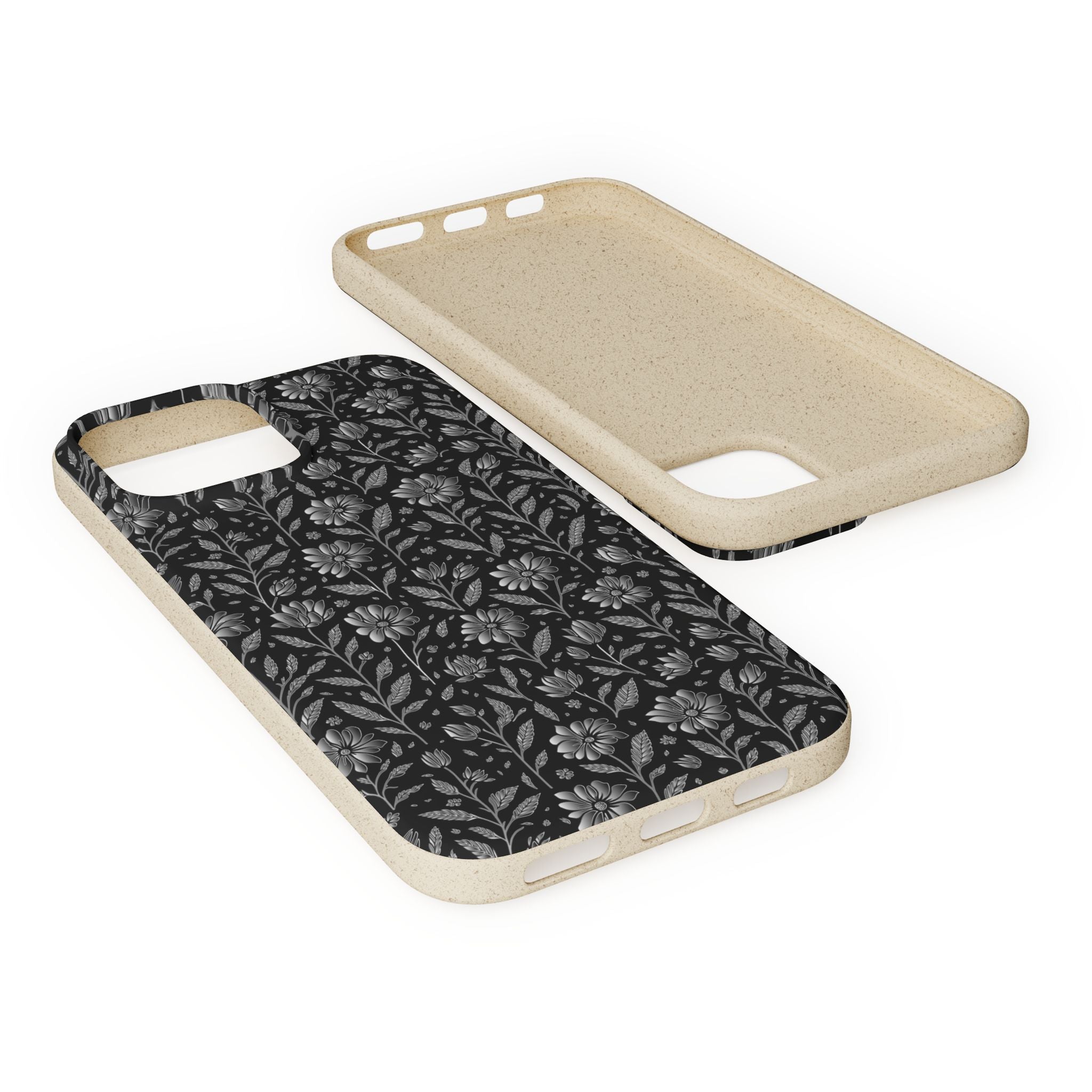 Eco-Friendly Floral Phone Case, Biodegradable iPhone Case, Sustainable Fashion Accessory, Nature Lover Gift, Eco-Conscious Phone Cover