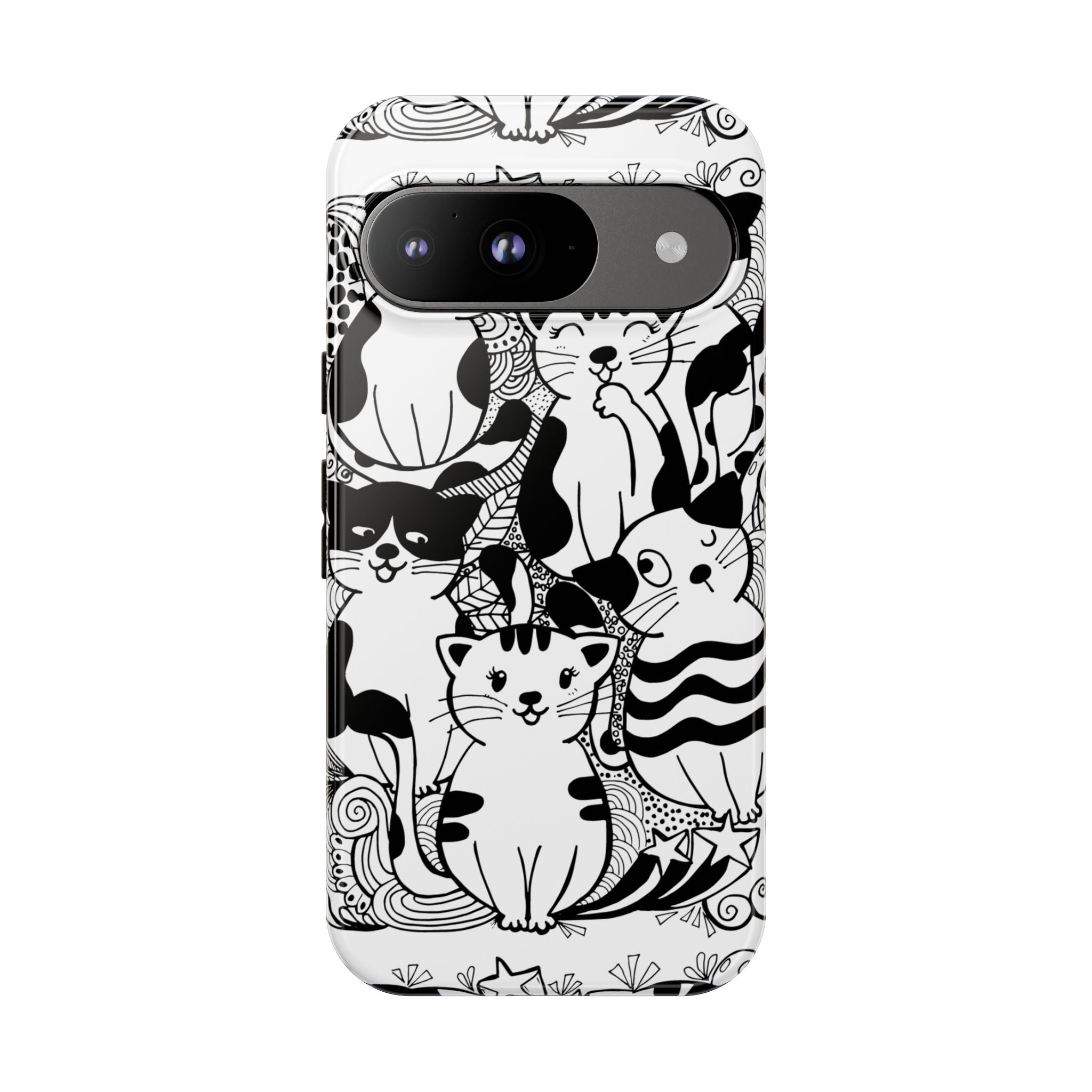 Cat-Themed Phone Case, Cute Cat Art, Pet Lover Gift, Birthday Present, Unique Cat Decor, Fun Tech Accessories, Animal Lover Case