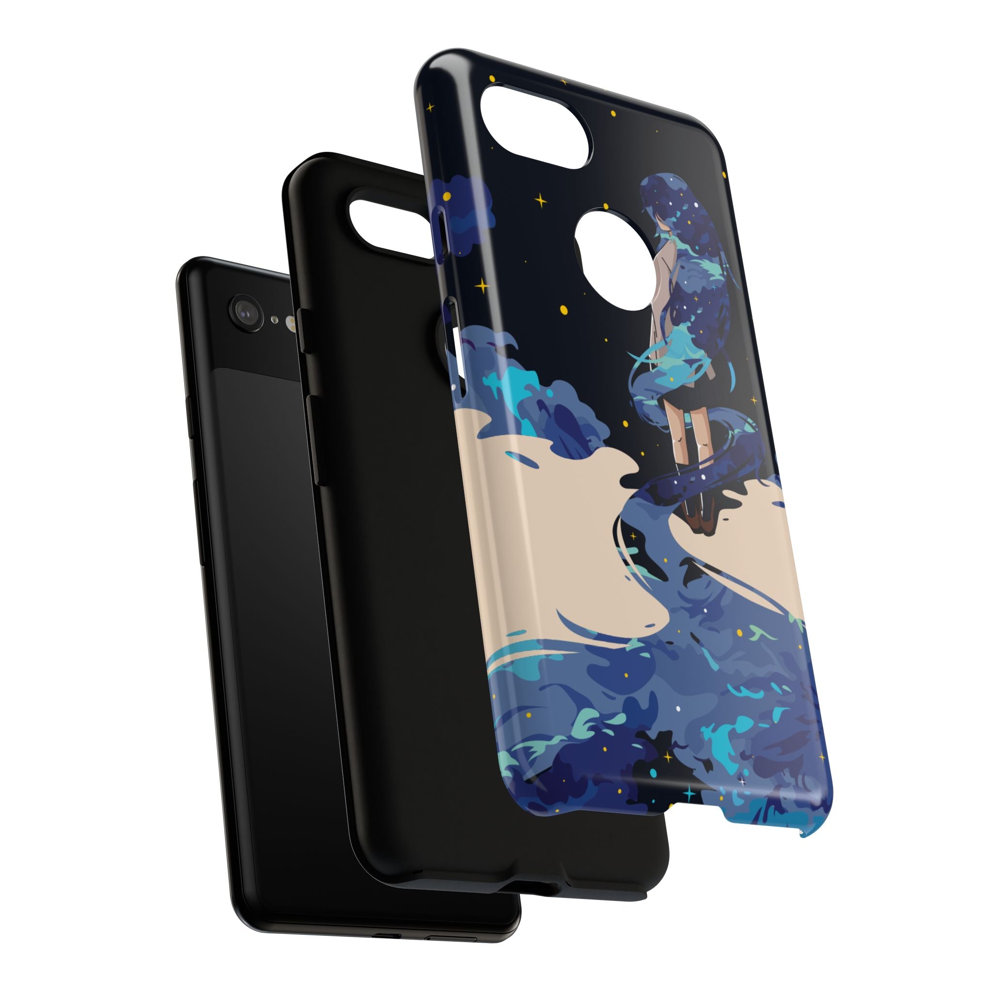 Galaxy-Inspired Phone Case, Celestial Design, Tough Phone Cover, Gift for Space Lovers, Artsy Accessories, Unique Merchandise