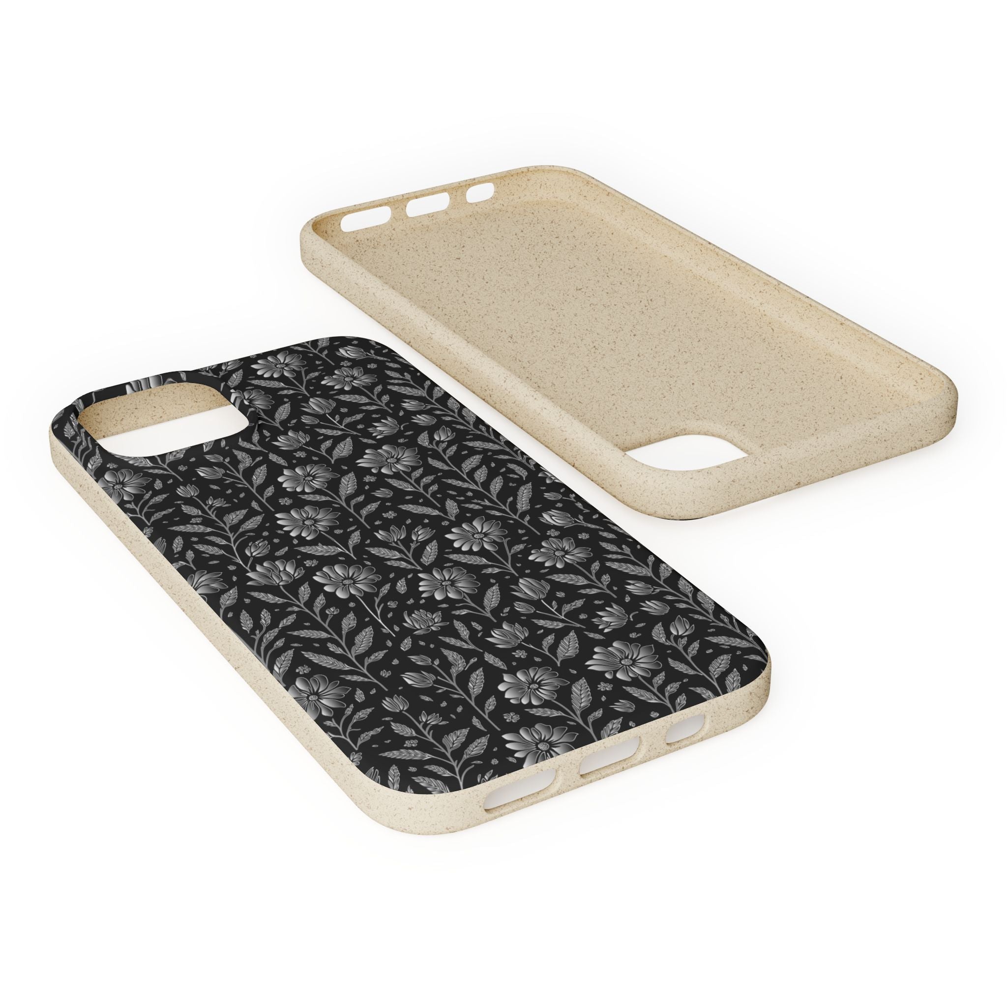 Eco-Friendly Floral Phone Case, Biodegradable iPhone Case, Sustainable Fashion Accessory, Nature Lover Gift, Eco-Conscious Phone Cover