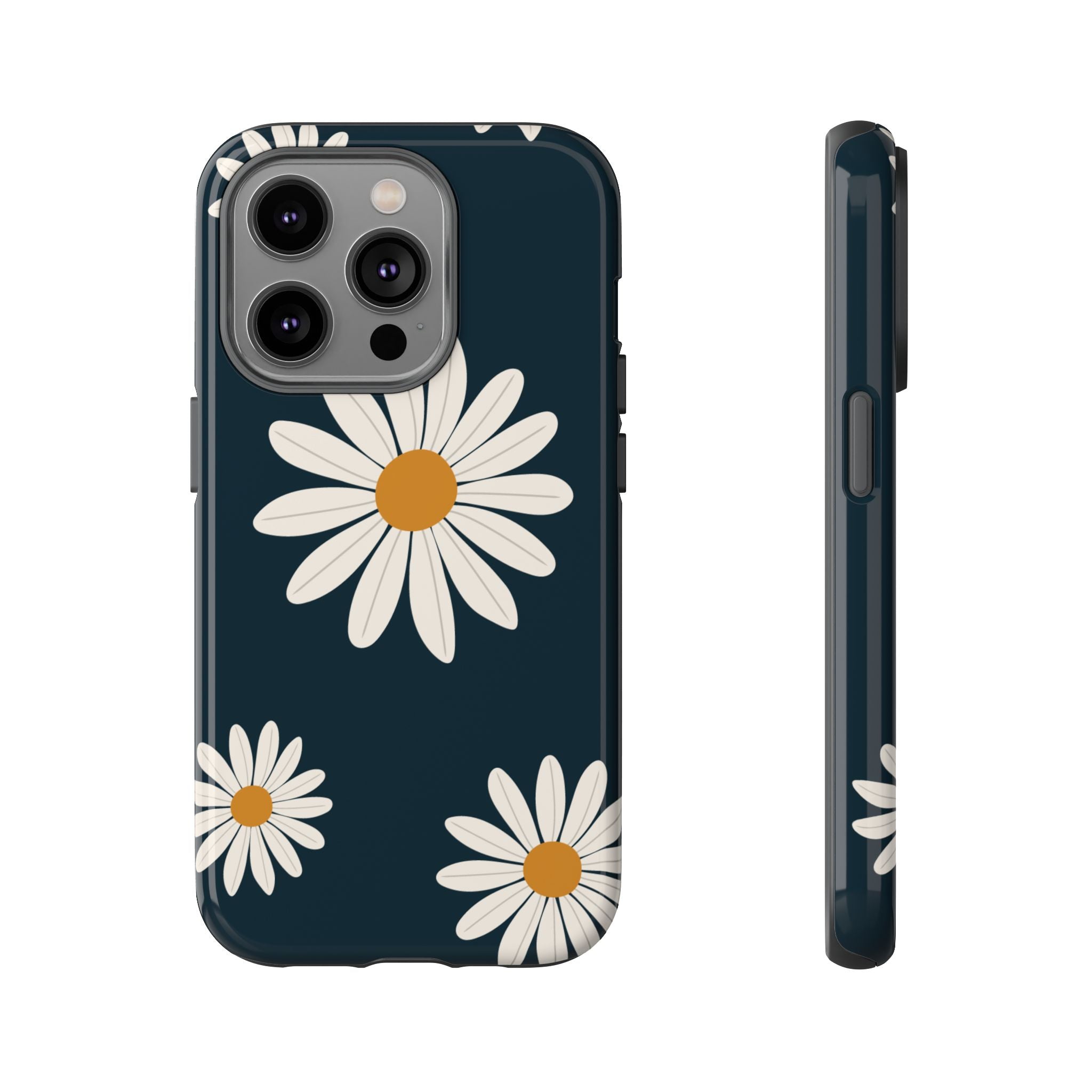 Daisy Phone Case, Floral Phone Cover, Tough Phone Case, Gift for Flower Lovers, Smartphone Accessory, Spring Design