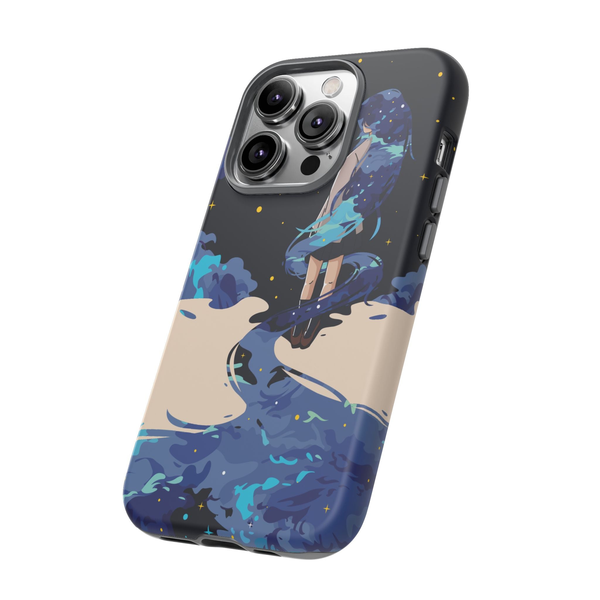 Galaxy-Inspired Phone Case, Celestial Design, Tough Phone Cover, Gift for Space Lovers, Artsy Accessories, Unique Merchandise