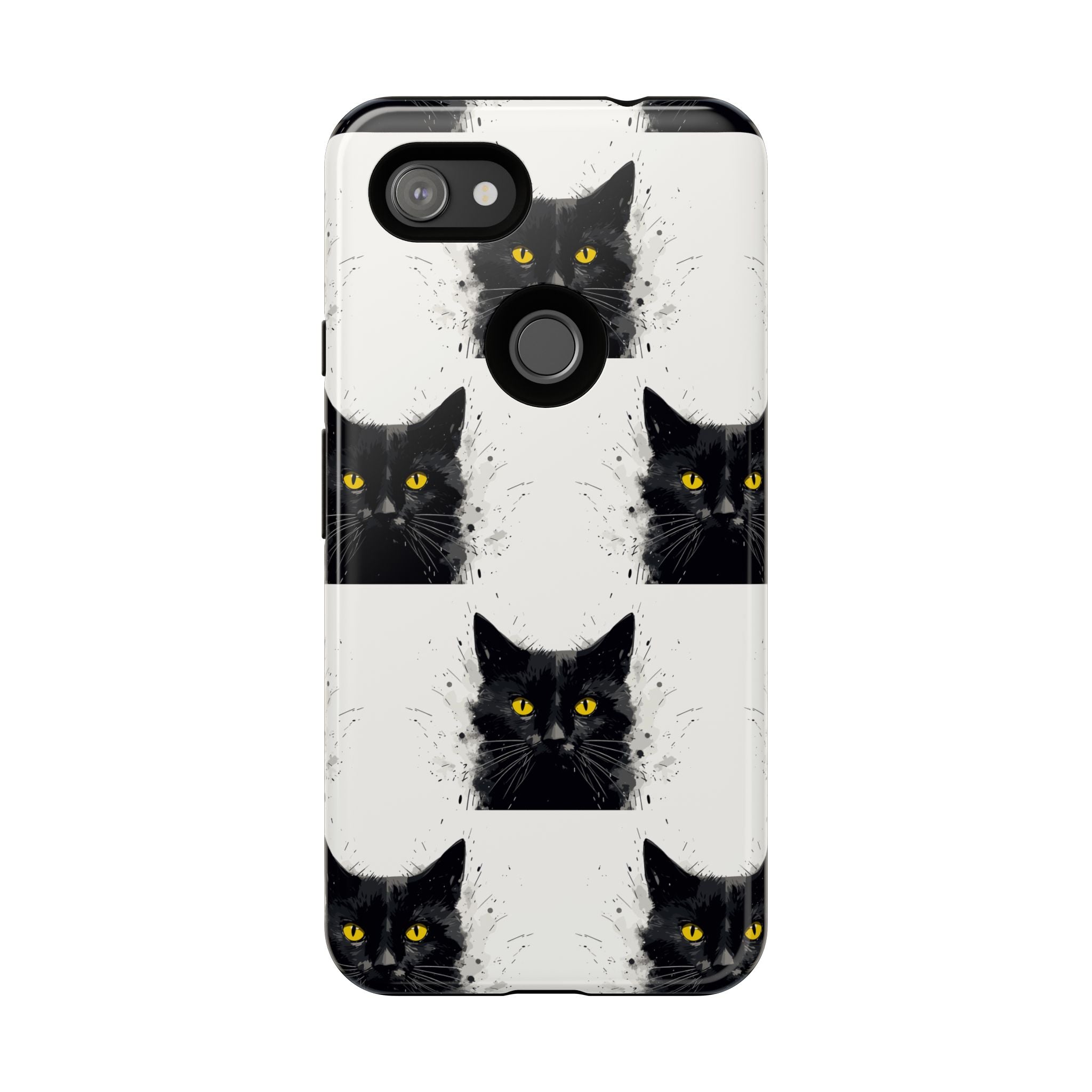 Black Cat Phone Case, Tough Cases, Cat Lover Gift, Unique Design, Halloween, Animal Accessories, Custom Phone Cover