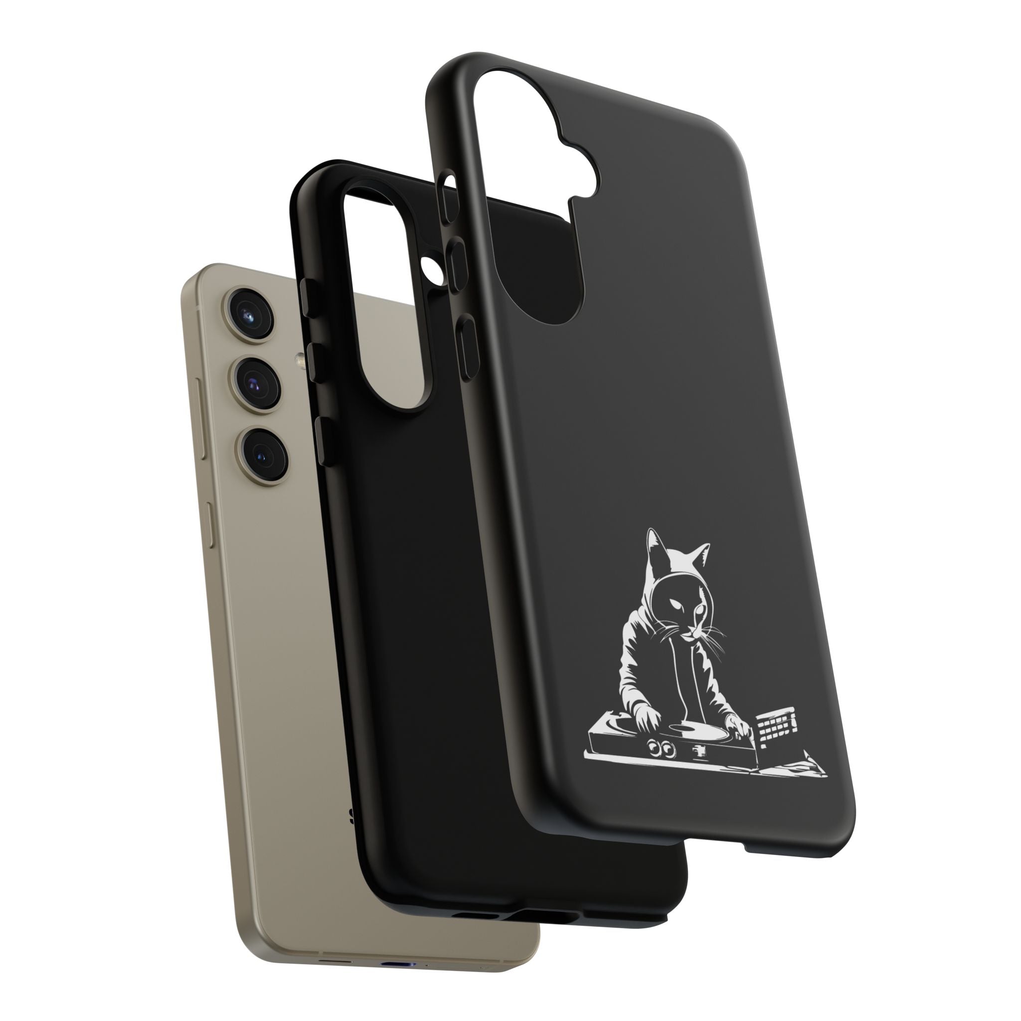 Cat DJ Phone Case | Stylish Tough Cases for Music Lovers, Gift for Cat Owners, Unique Phone Accessory, Cool Tech Gear