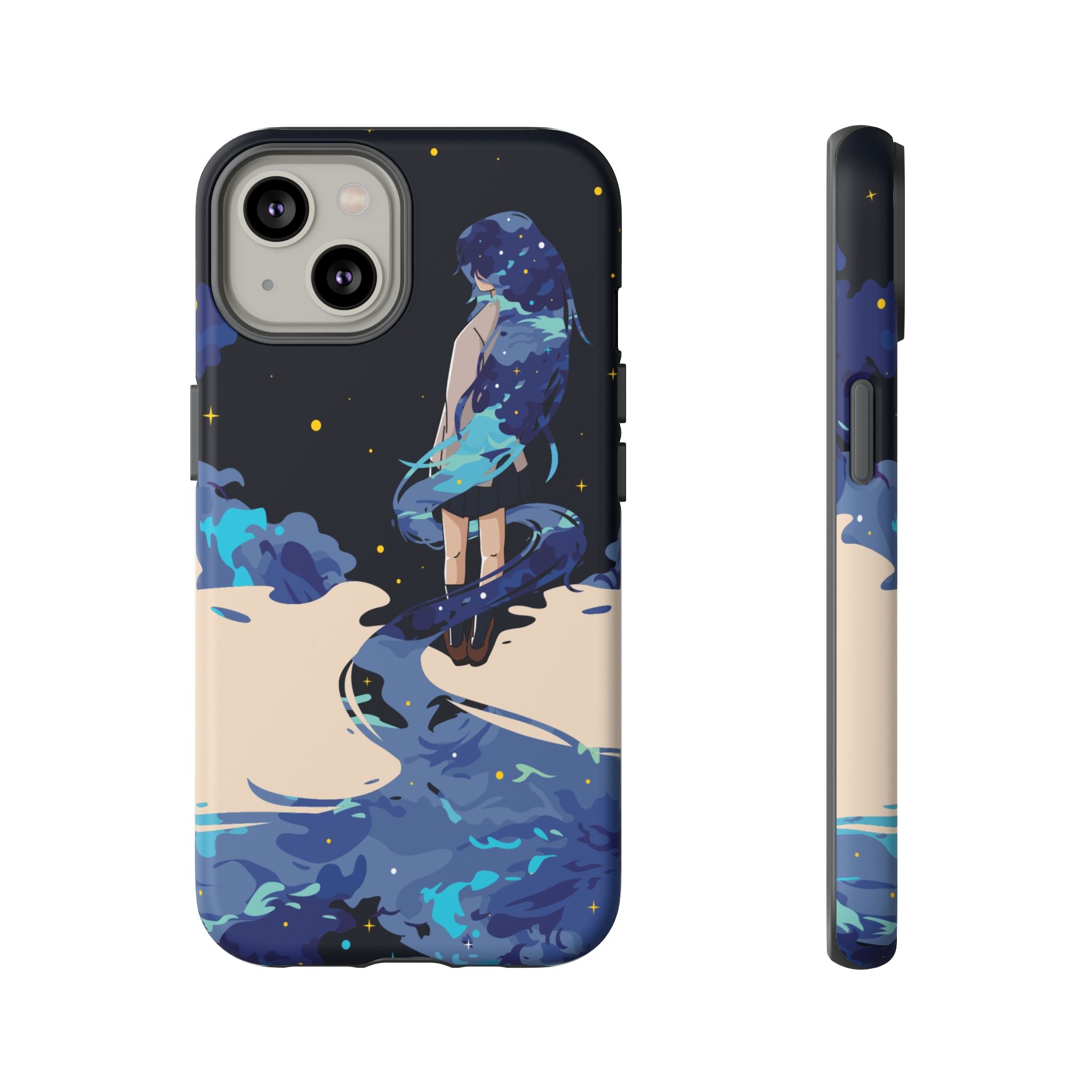 Galaxy-Inspired Phone Case, Celestial Design, Tough Phone Cover, Gift for Space Lovers, Artsy Accessories, Unique Merchandise