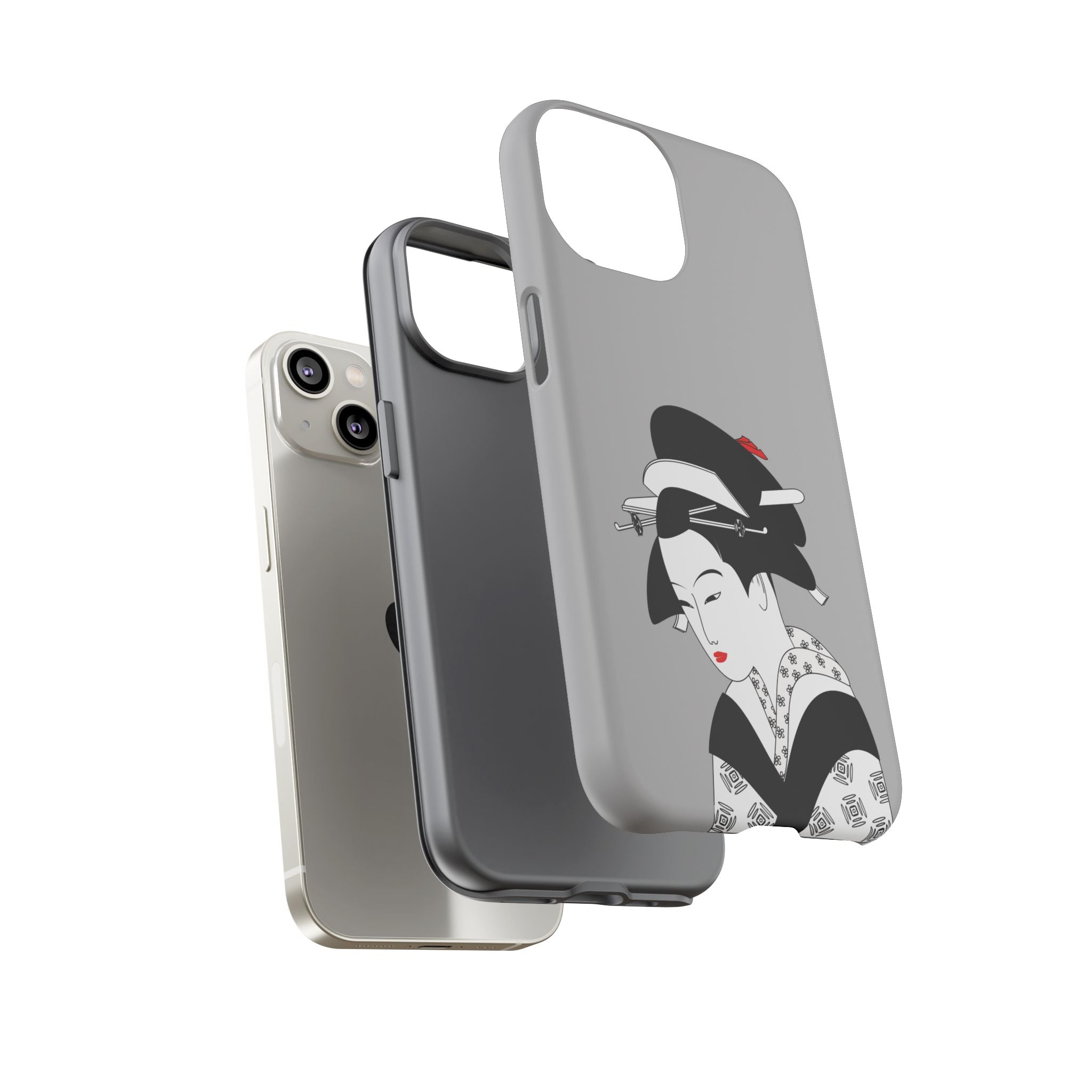 Stylish Phone Case with Japanese Geisha Design, Tough Phone Case, Cute Phone Cover, Japanese Art, Ethnic Style