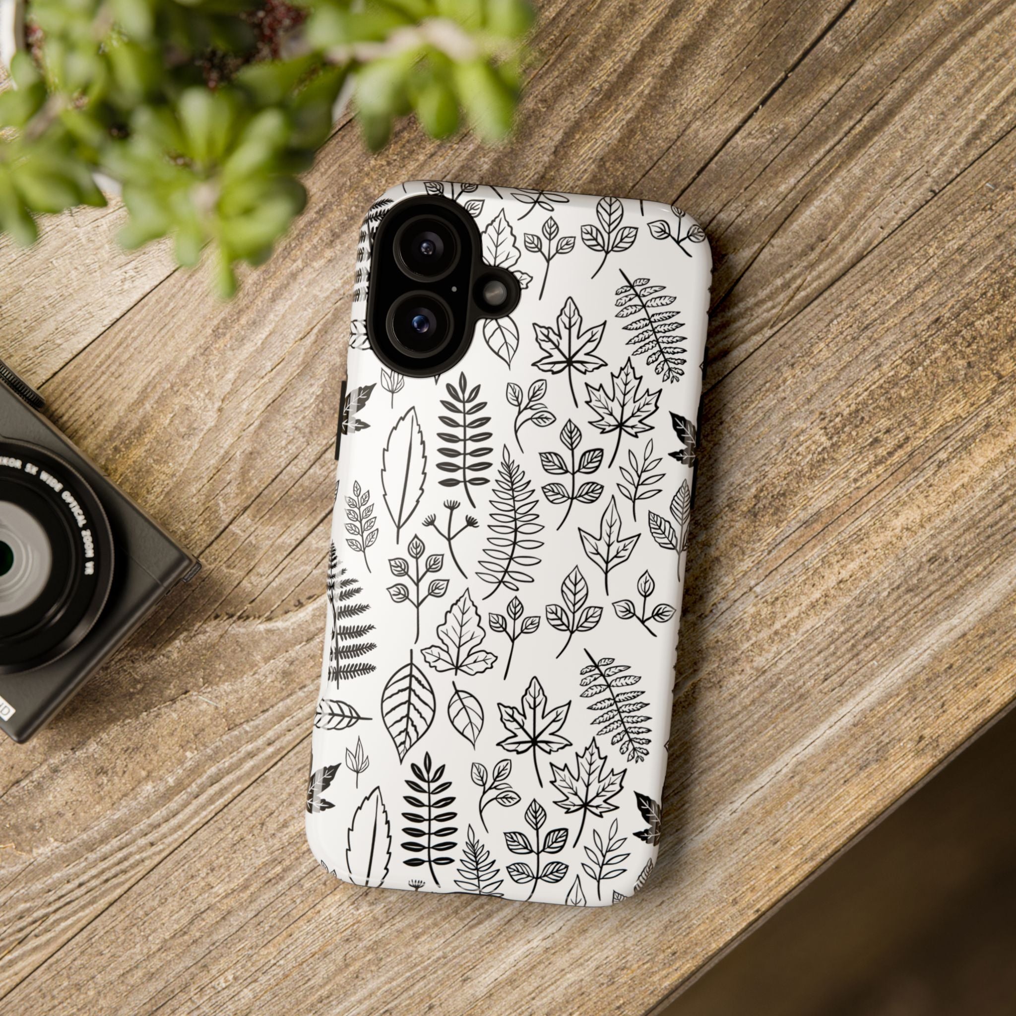 Stylish Phone Case for Nature Lovers, Botanical Design, Gift for Her, Fall Accessories, Customizable Tech Gear