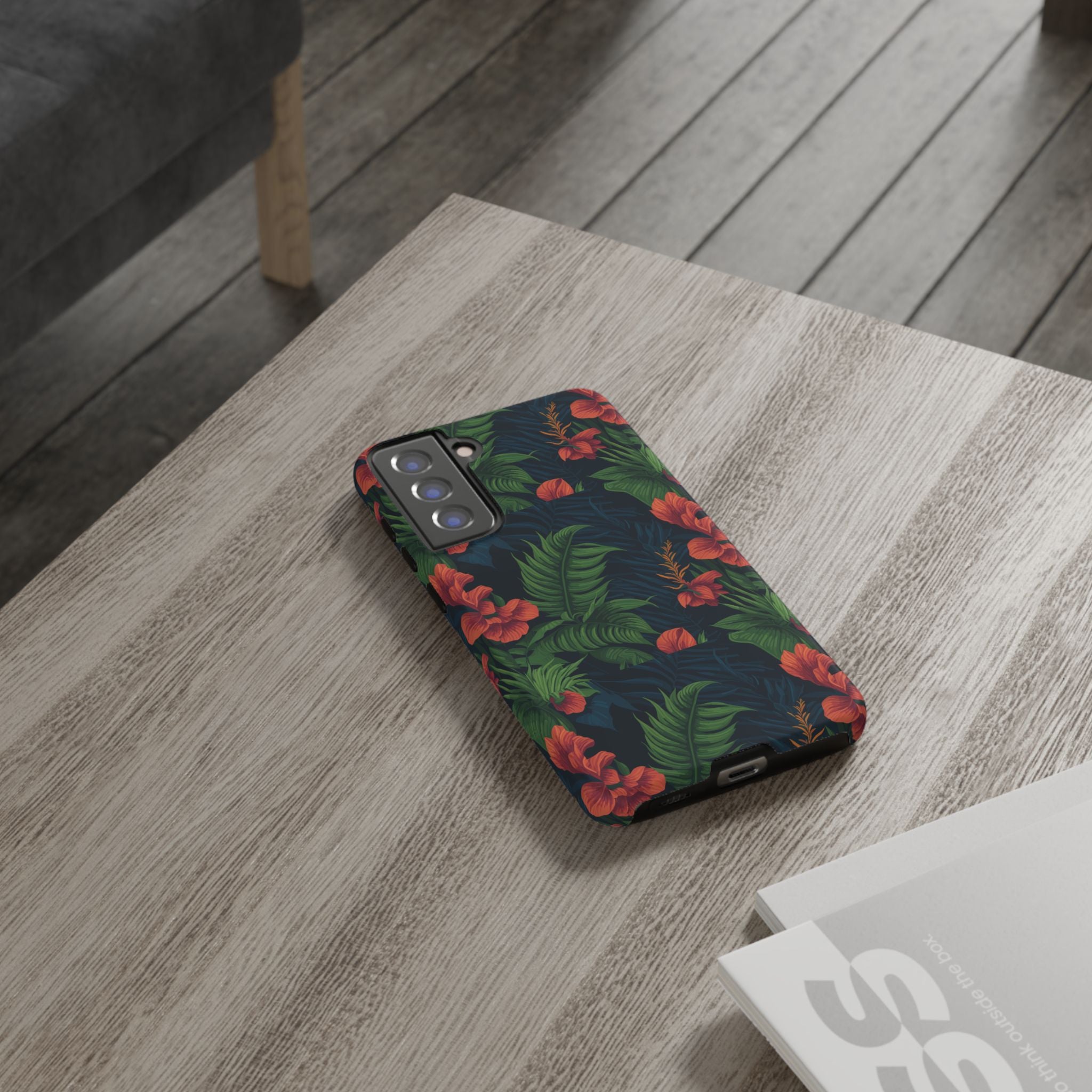 Tropical Phone Case with Floral Design, Eco-Friendly Protection for Summer Vibes, Ideal Gift for Nature Lovers, Vibrant Background