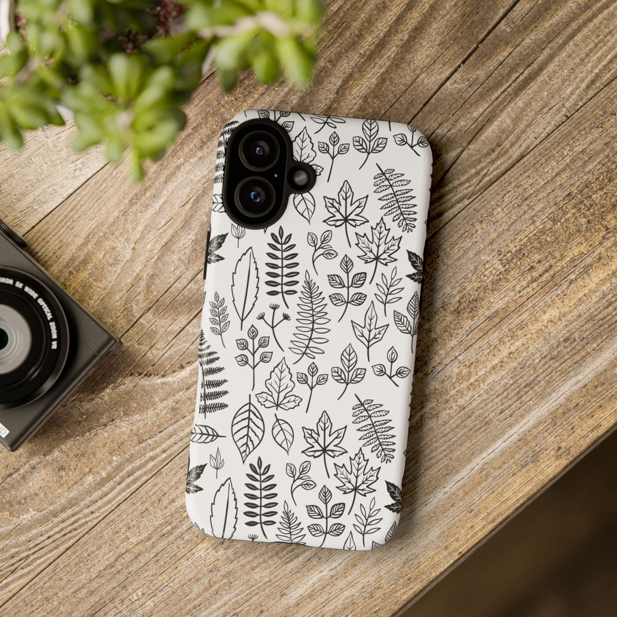 Stylish Phone Case for Nature Lovers, Botanical Design, Gift for Her, Fall Accessories, Customizable Tech Gear