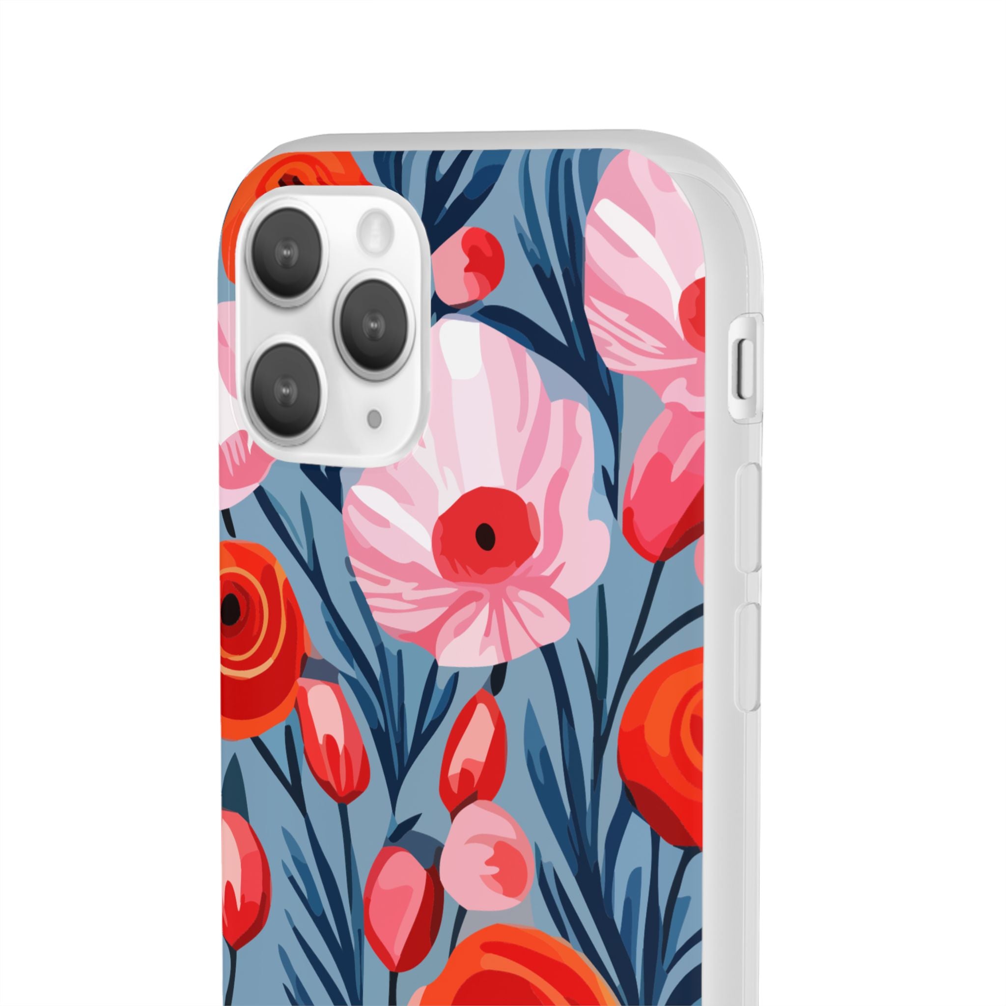 Beautiful Floral Flexi Cases for Phone, Stylish Protective Cover, Gift for Her, Phone Accessories, Floral Design