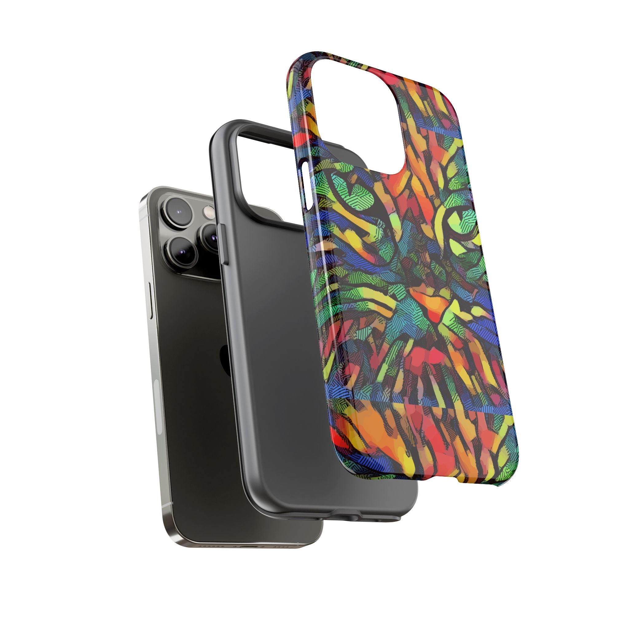 Colorful Phone Cases for Vibrant Style - Tough Cases, Unique Gifts, Animal Print, Artistic Design, Phone Accessories, Eco-Friendly