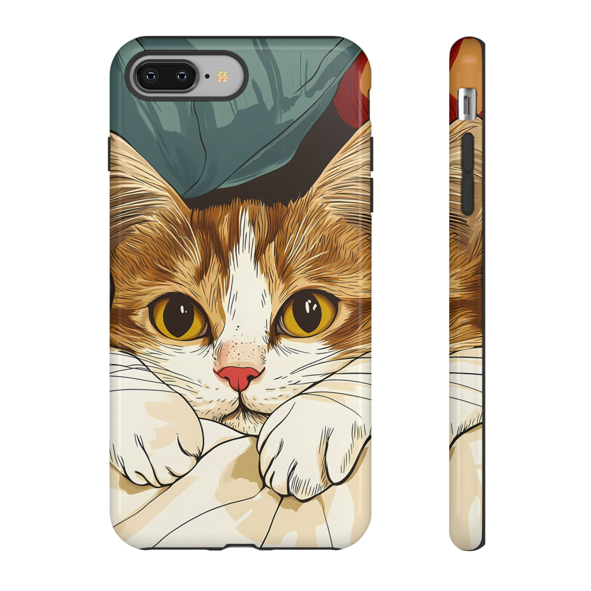 Cute Cat Phone Case - Ideal for Cat Lovers, Pet Owners, Birthday Gifts, Smartphone Accessories, Funny Pet Humor