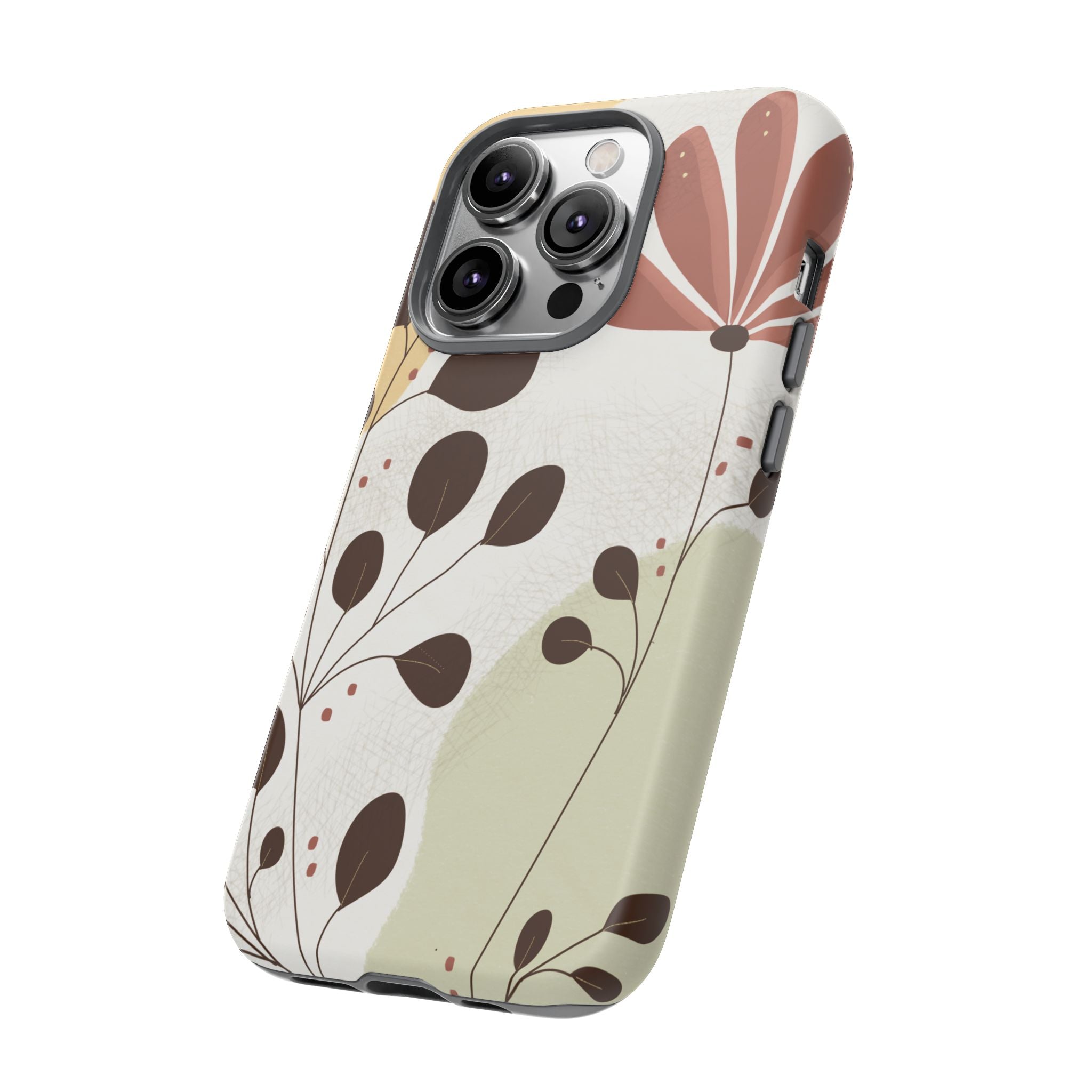 Floral Phone Case - Stylish Tough Cases for Women, Trendy Phone Cover, Gift for Her, Birthday Present, Everyday Use