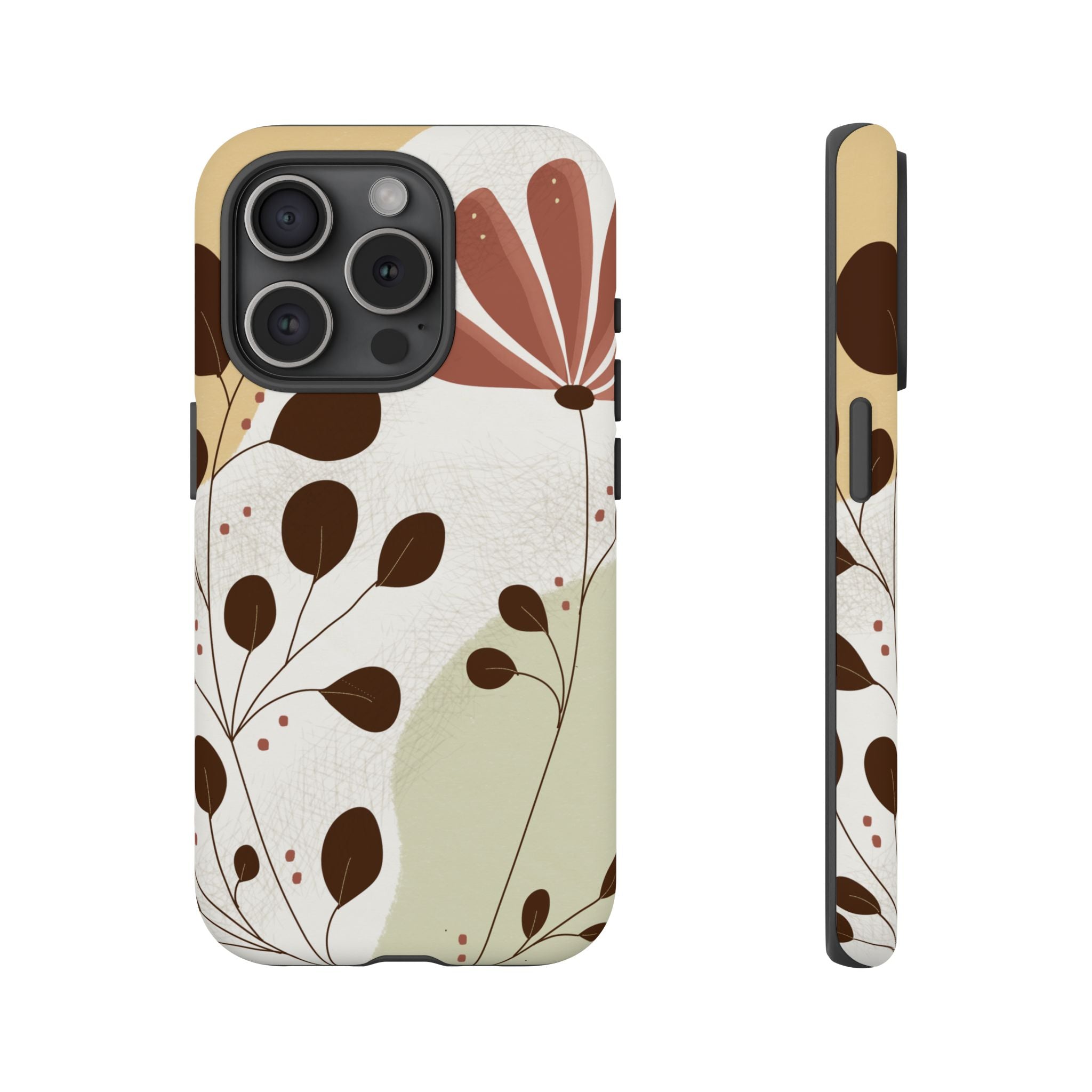 Floral Phone Case - Stylish Tough Cases for Women, Trendy Phone Cover, Gift for Her, Birthday Present, Everyday Use