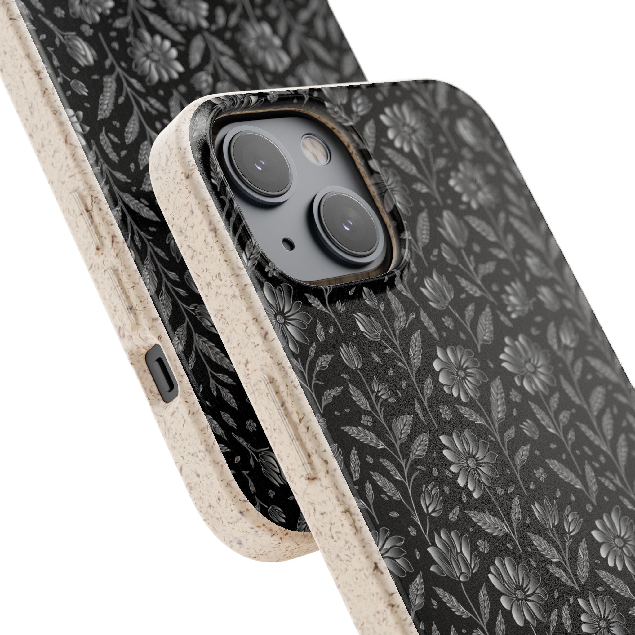 Eco-Friendly Floral Phone Case, Biodegradable iPhone Case, Sustainable Fashion Accessory, Nature Lover Gift, Eco-Conscious Phone Cover