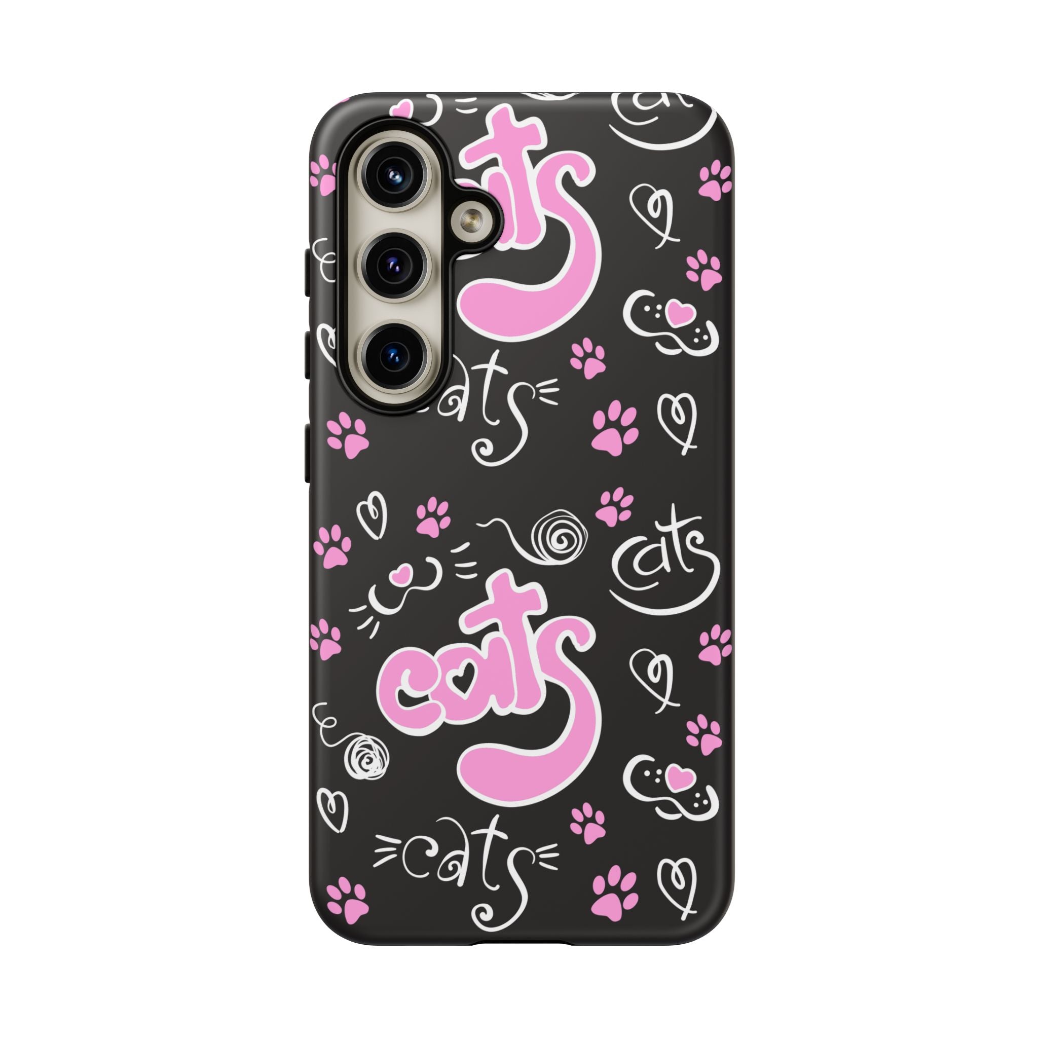 Cute Cat Print Phone Cases, Tough Cases for Cat Lovers, Pet Phone Cover, Gift for Cat Moms, Stylish Phone Accessories
