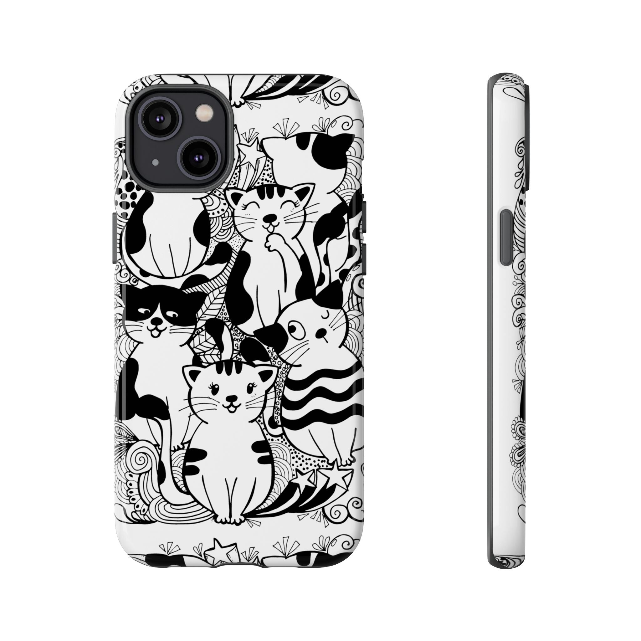 Cat-Themed Phone Case, Cute Cat Art, Pet Lover Gift, Birthday Present, Unique Cat Decor, Fun Tech Accessories, Animal Lover Case