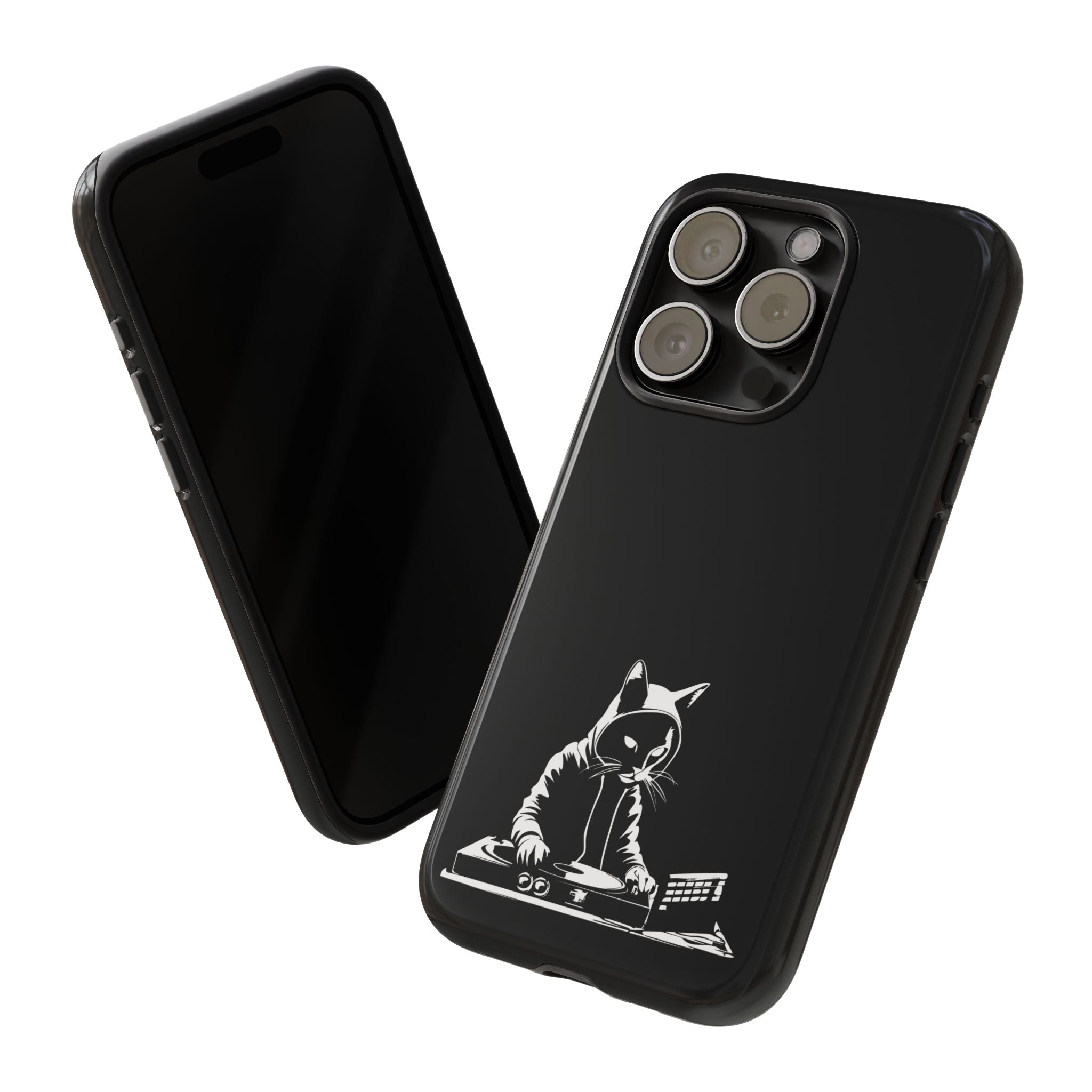 Cat DJ Phone Case | Stylish Tough Cases for Music Lovers, Gift for Cat Owners, Unique Phone Accessory, Cool Tech Gear
