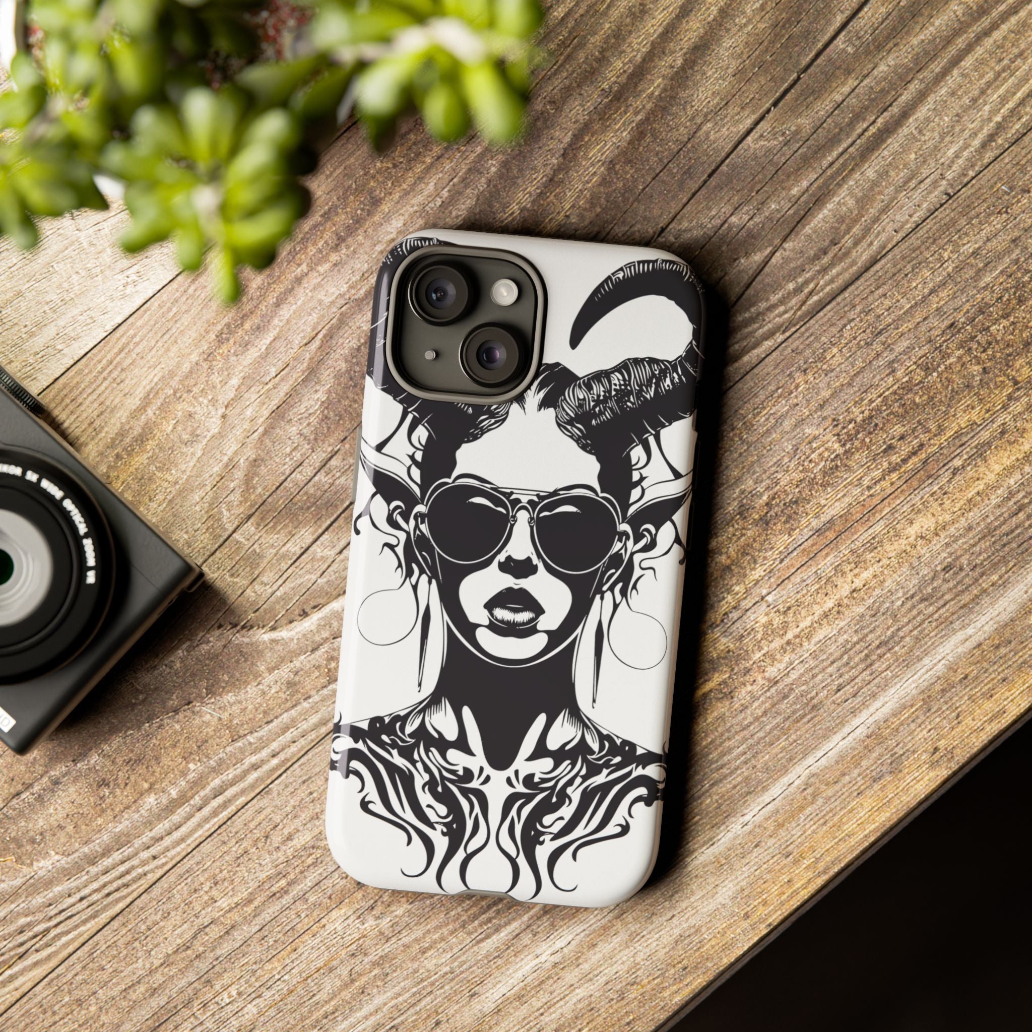 Tough Cases: Stylish Phone Case with Edgy Design, Protective Cover, Gift for Her, Trendy Accessories, Unique Art, Holiday Present