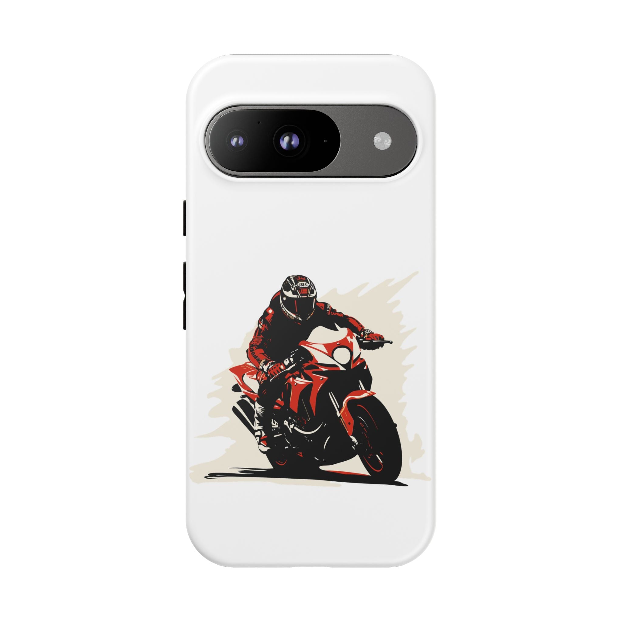 Motorcycle Phone Case, Tough Cases for Riders, Biker Accessory, Gifts for Motorcyclists, Red Bike Design