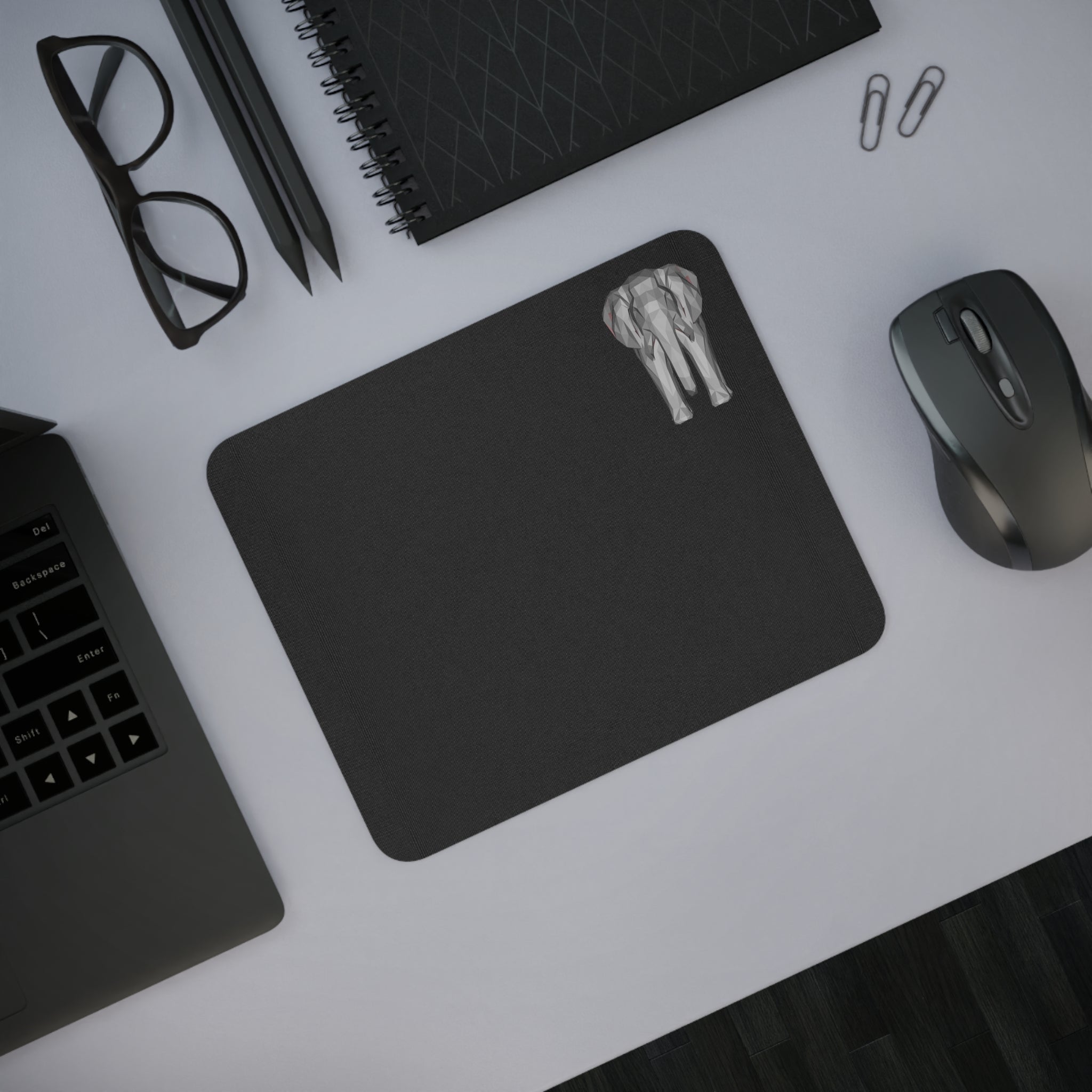 Elegant Elephant Desk Mouse Pad, Animal Lover Gift, Office Decor, Unique Work Accessory, Minimalist Design, Home Office Essentials