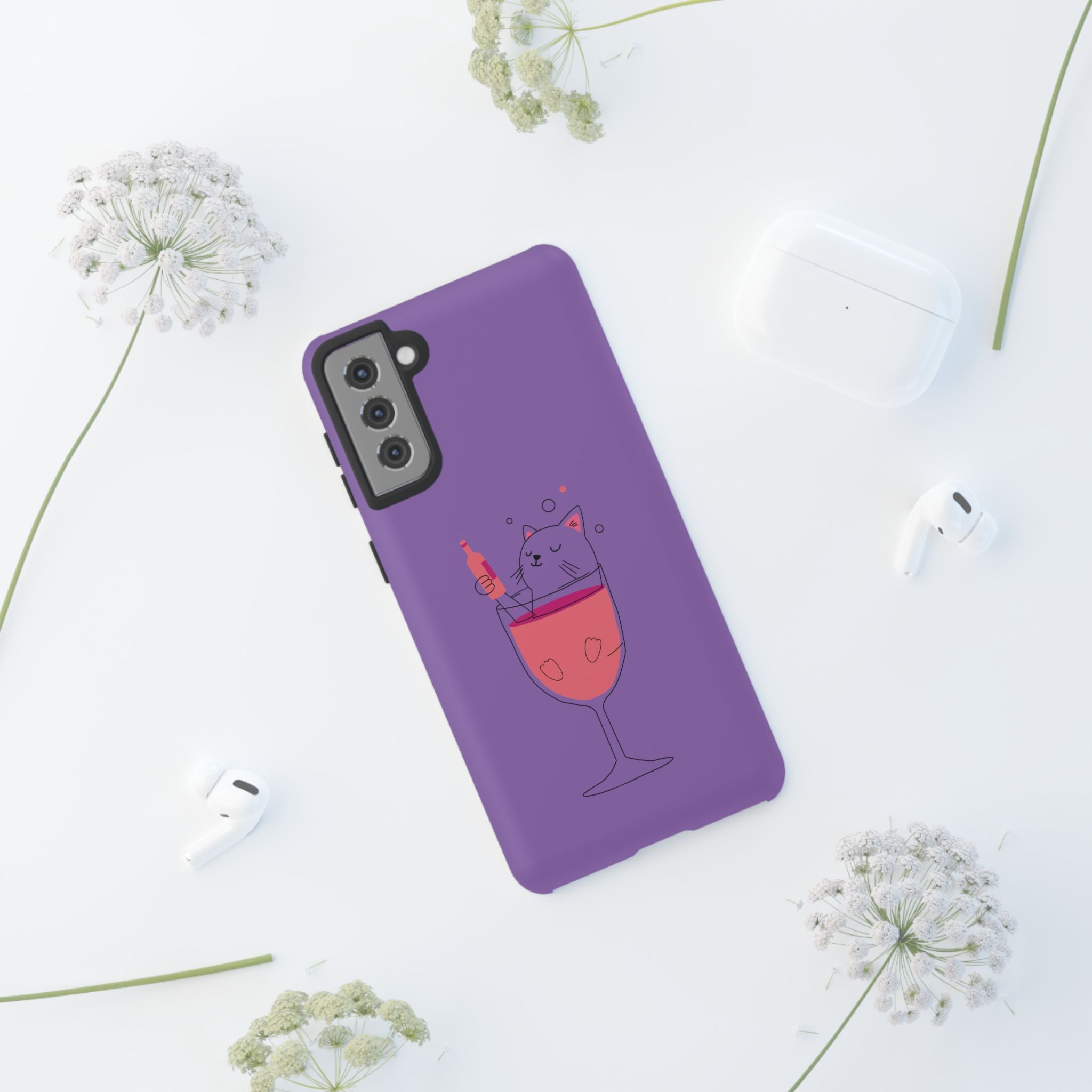 Cute Cat Phone Case, Fun Gift for Cat Lovers, Colorful Phone Cover, Pet Lover Accessory, Unique Cat Themed Case