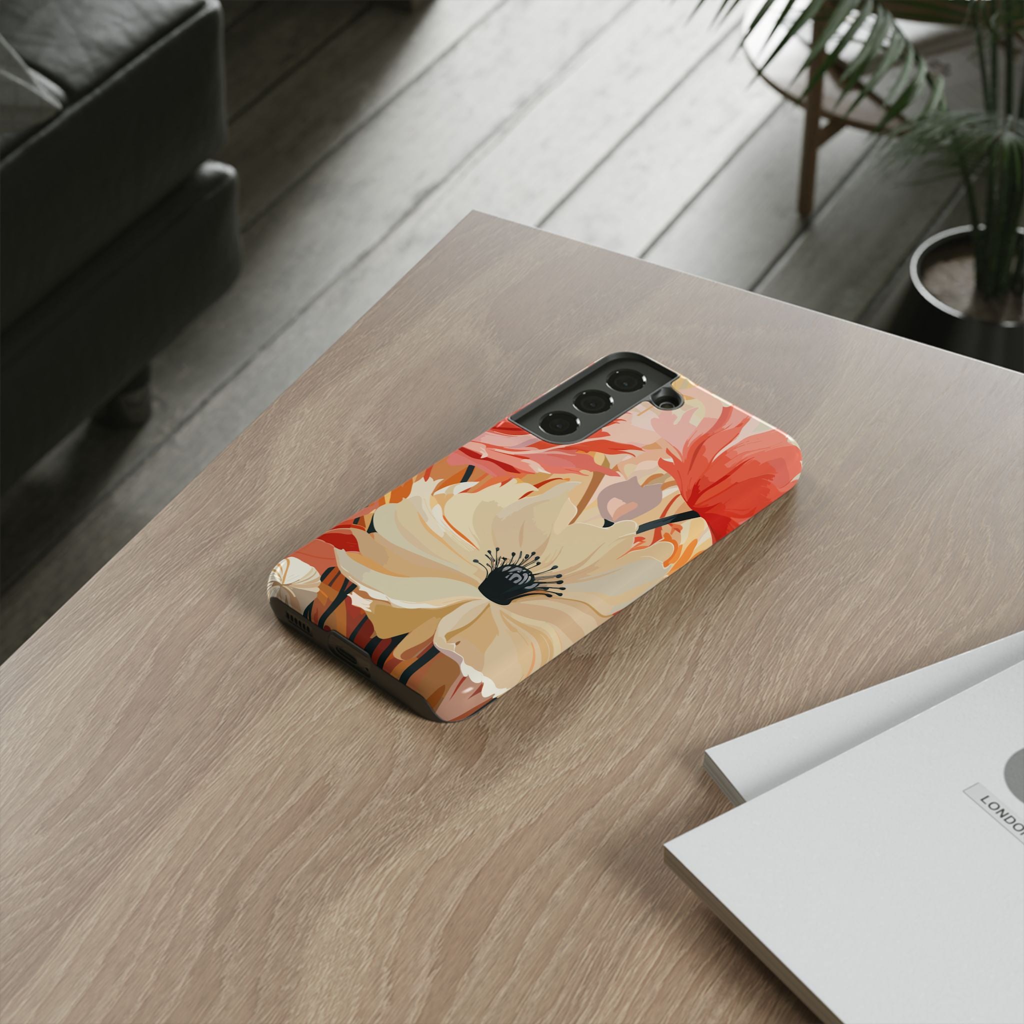 Floral Phone Case, Tough Protective Cover for Floral Lovers, Perfect Gift for Friends, Spring Celebration, Art Lovers Gift