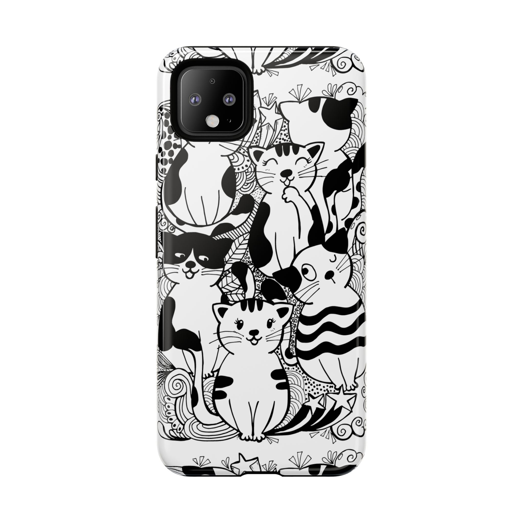 Cat-Themed Phone Case, Cute Cat Art, Pet Lover Gift, Birthday Present, Unique Cat Decor, Fun Tech Accessories, Animal Lover Case