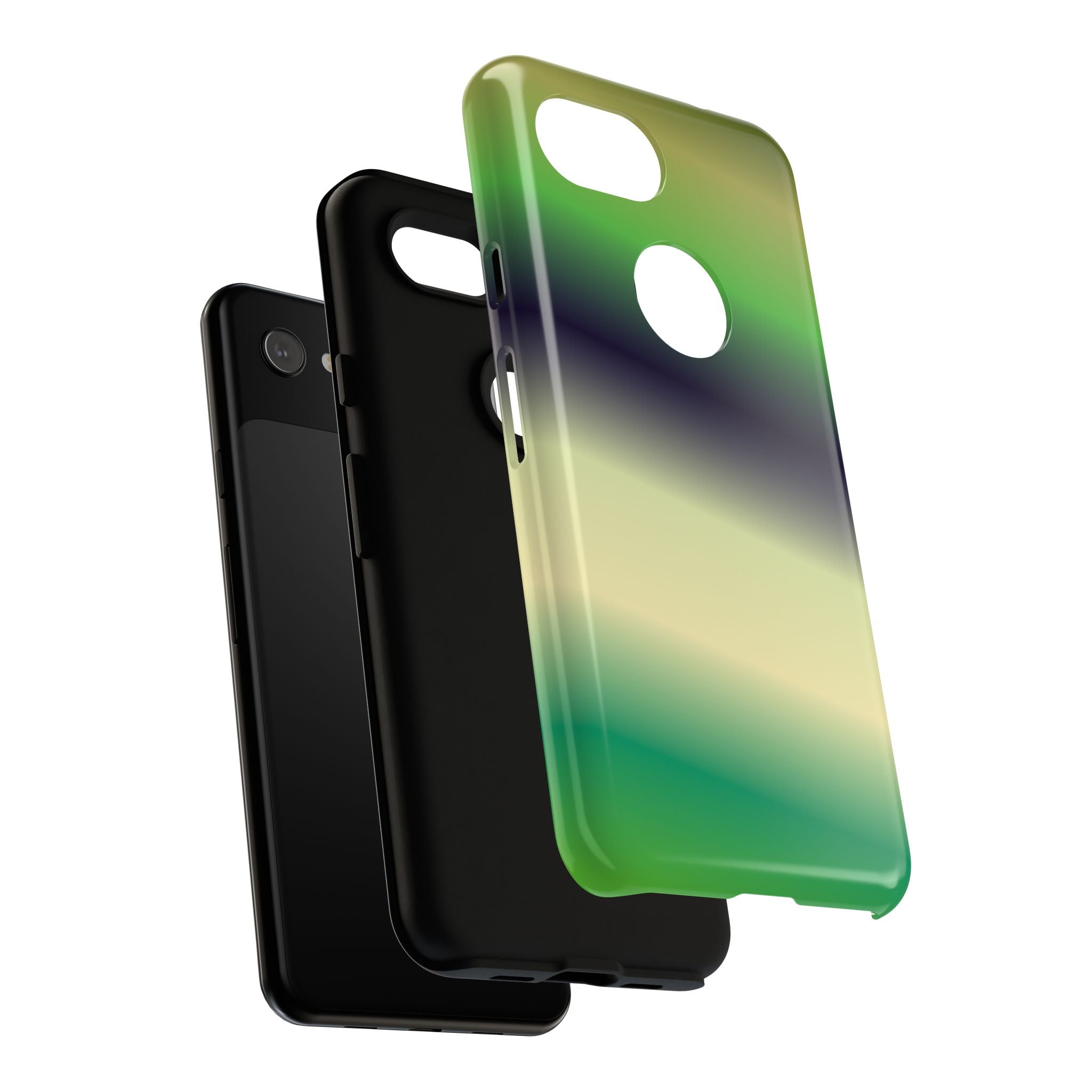 Gradient Phone Case - Tough Cases, Unique Cell Phone Cover, Stylish Tech Accessories, Green and Black Gradient, Perfect Gift