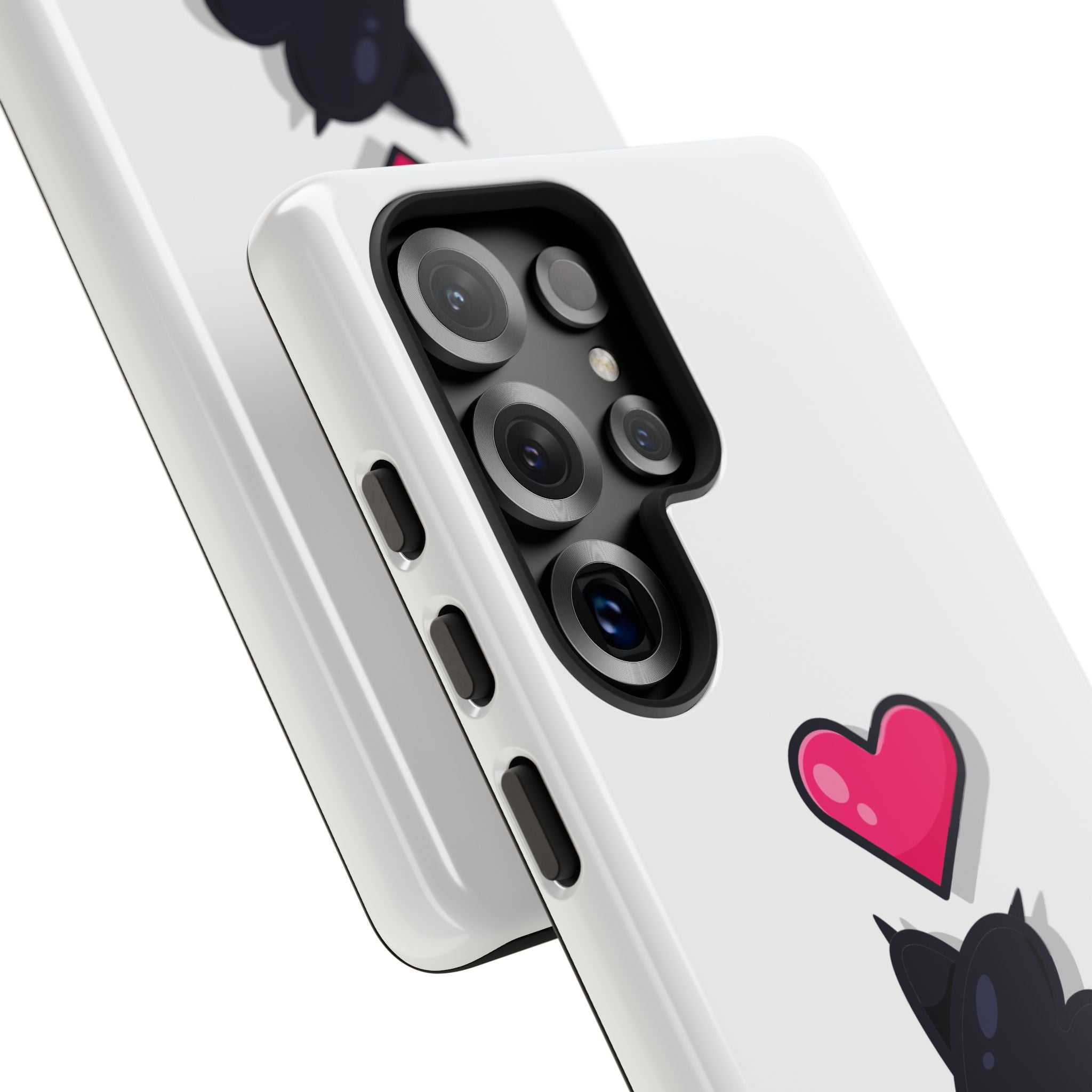 Cute Cat Love Phone Case, Tough Cell Phone Cover, Animal Lover Gifts, Pet Parent Accessories, Valentine's Day Essentials