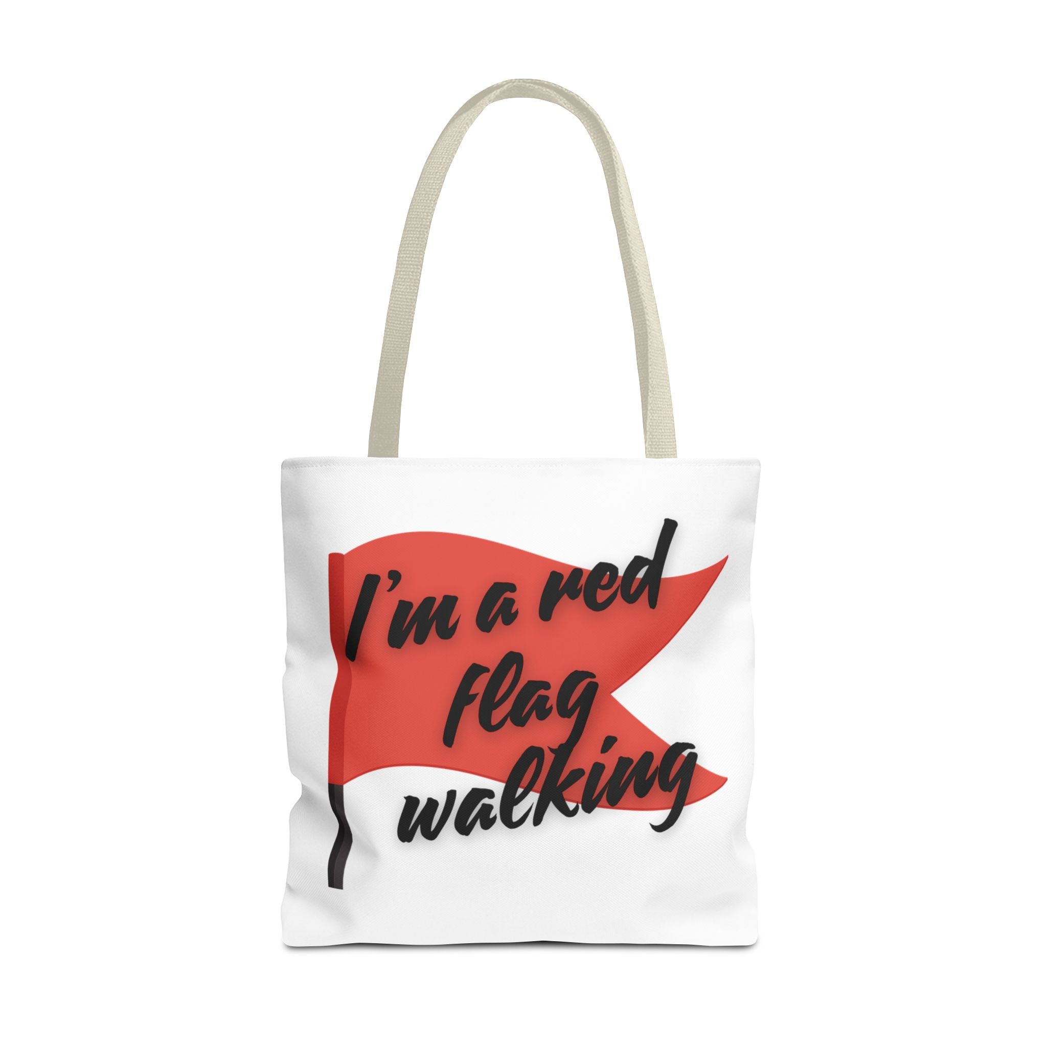 Red Flag Tote Bag, Fun Gift for Friends, Perfect for Beach Days, Casual Shopping, and Everyday Use