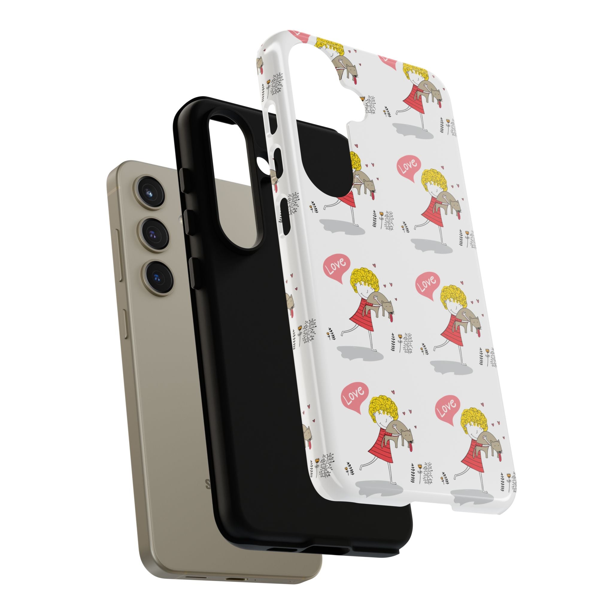Love-Themed Phone Case | Cute Pet Lover Accessory, Perfect Gift for Birthdays, Anniversaries, Animal Lovers, Valentine's Day
