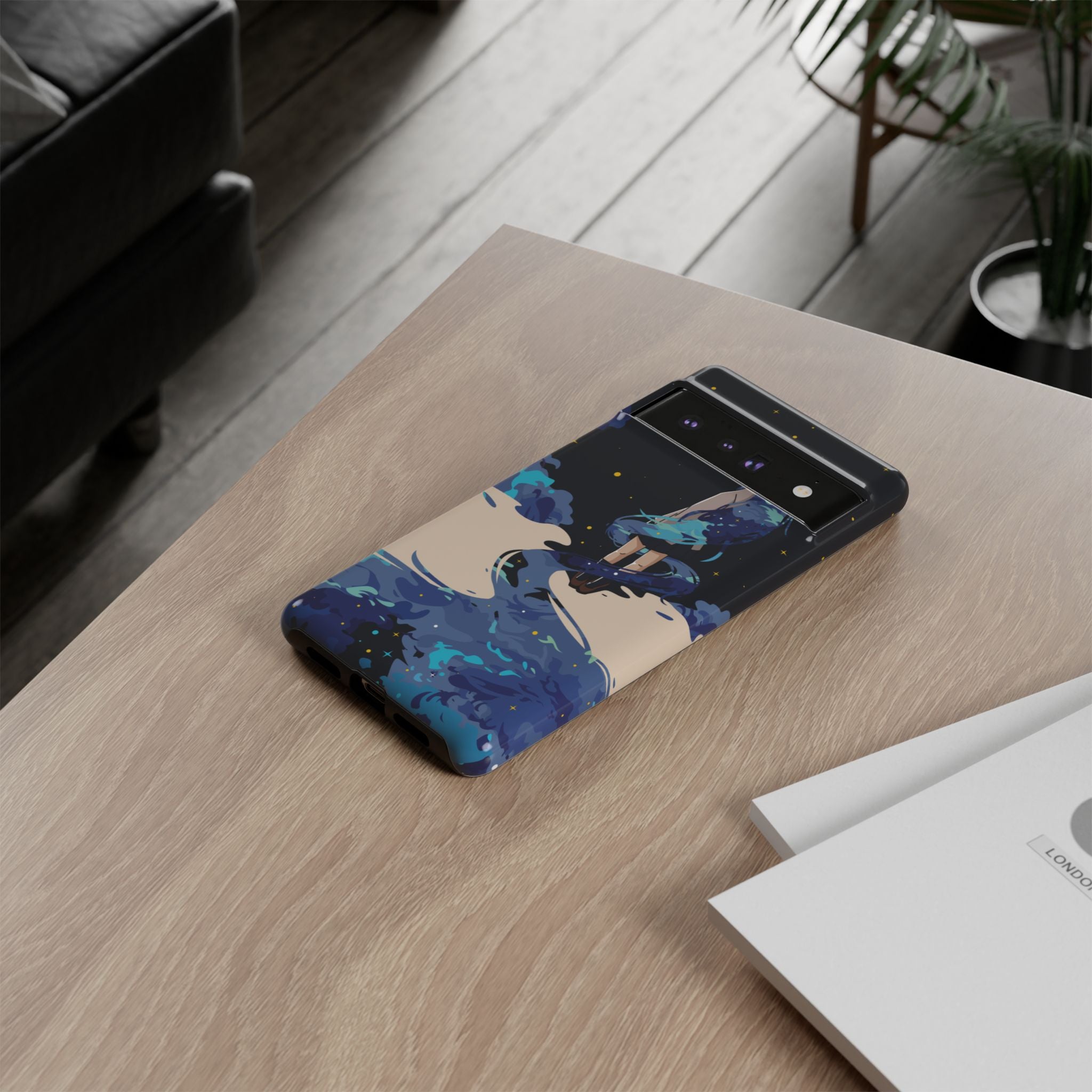 Galaxy-Inspired Phone Case, Celestial Design, Tough Phone Cover, Gift for Space Lovers, Artsy Accessories, Unique Merchandise