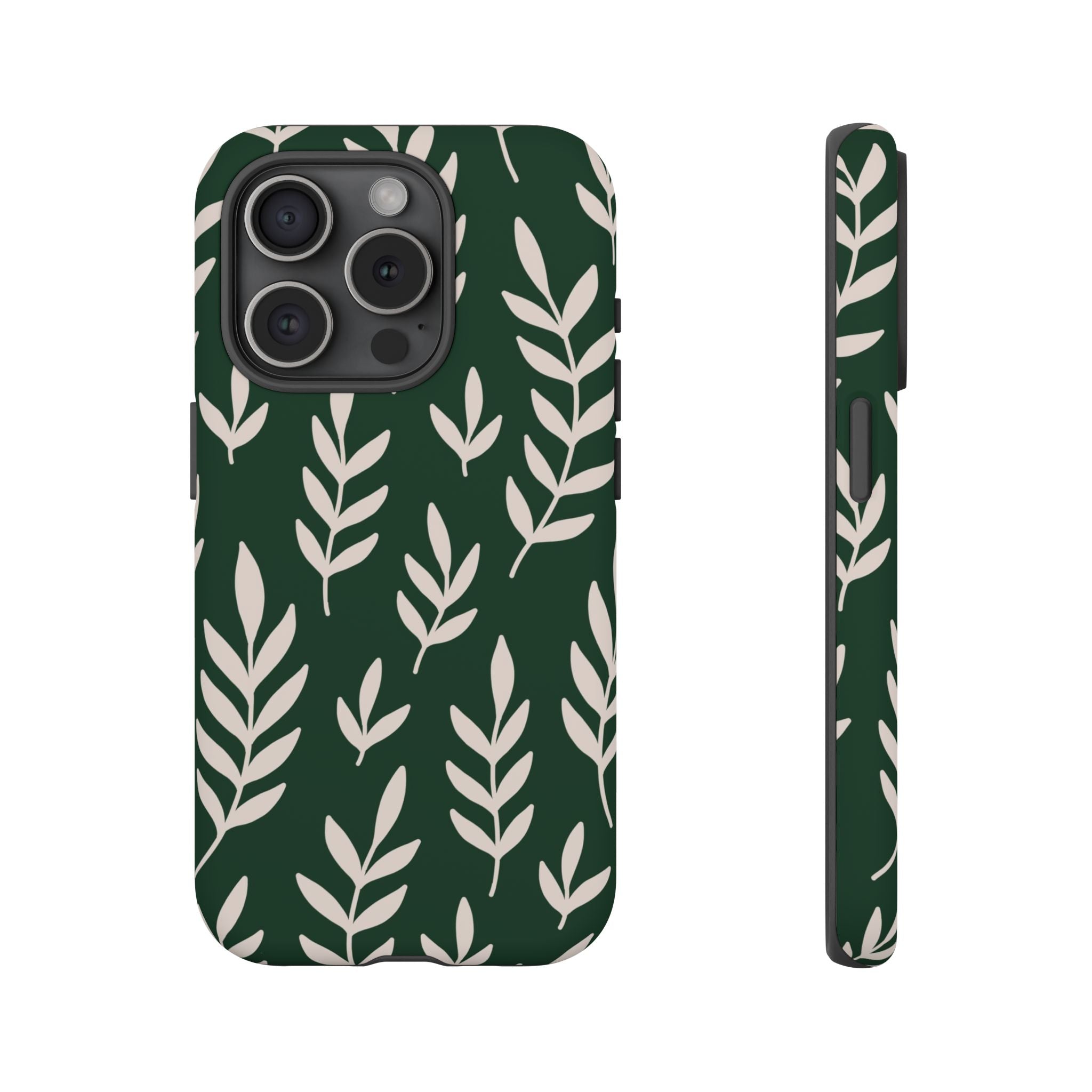 Leafy Phone Case, Tough Cases for Nature Lovers, Green Leaf Design, Eco-Friendly, Stylish Mobile Cover, Gift for Her