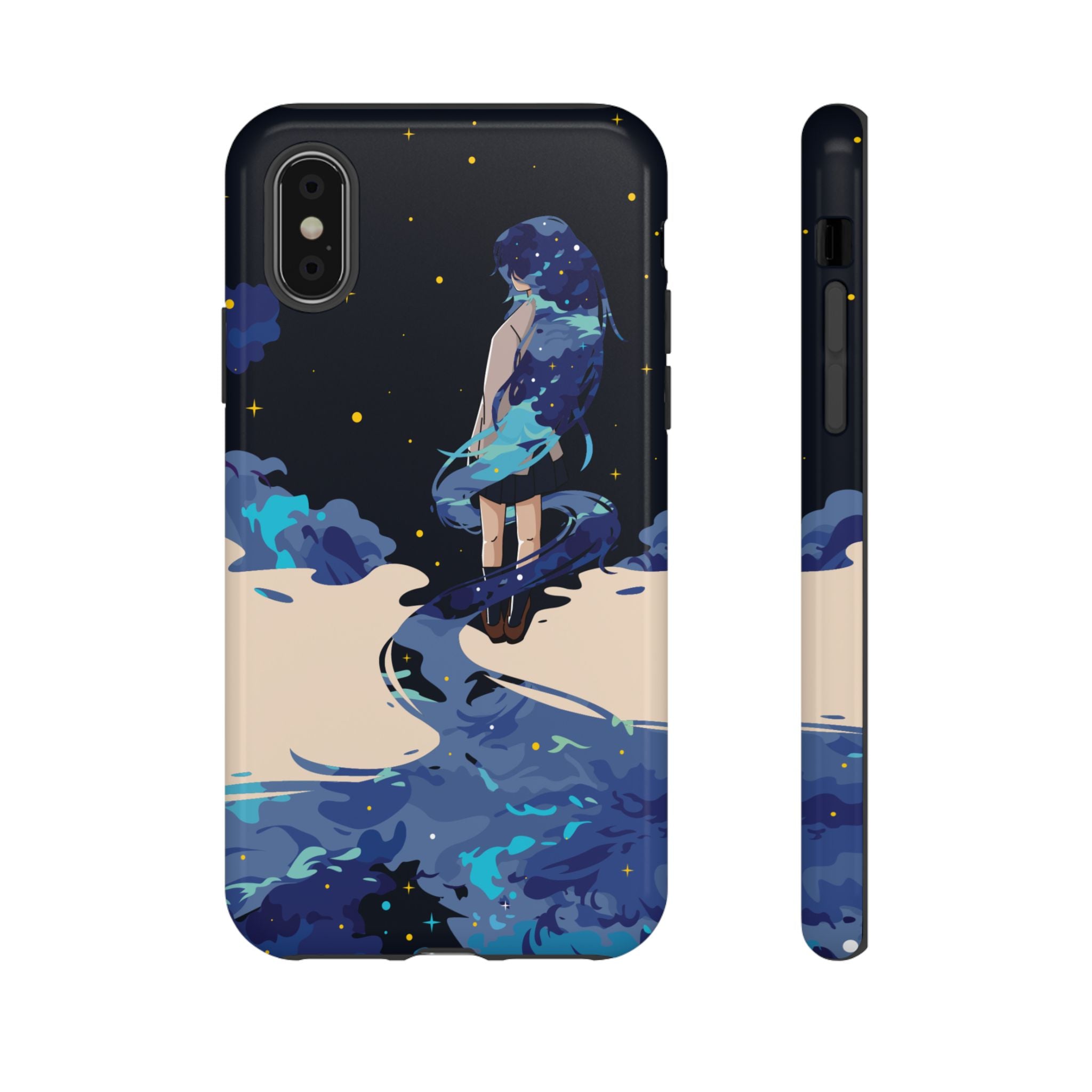 Galaxy-Inspired Phone Case, Celestial Design, Tough Phone Cover, Gift for Space Lovers, Artsy Accessories, Unique Merchandise