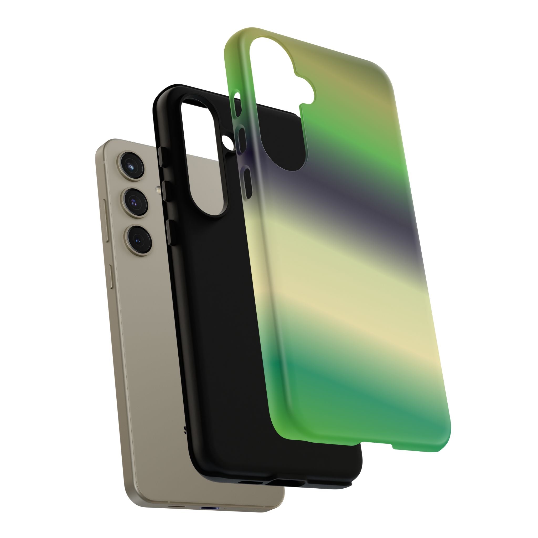 Gradient Phone Case - Tough Cases, Unique Cell Phone Cover, Stylish Tech Accessories, Green and Black Gradient, Perfect Gift