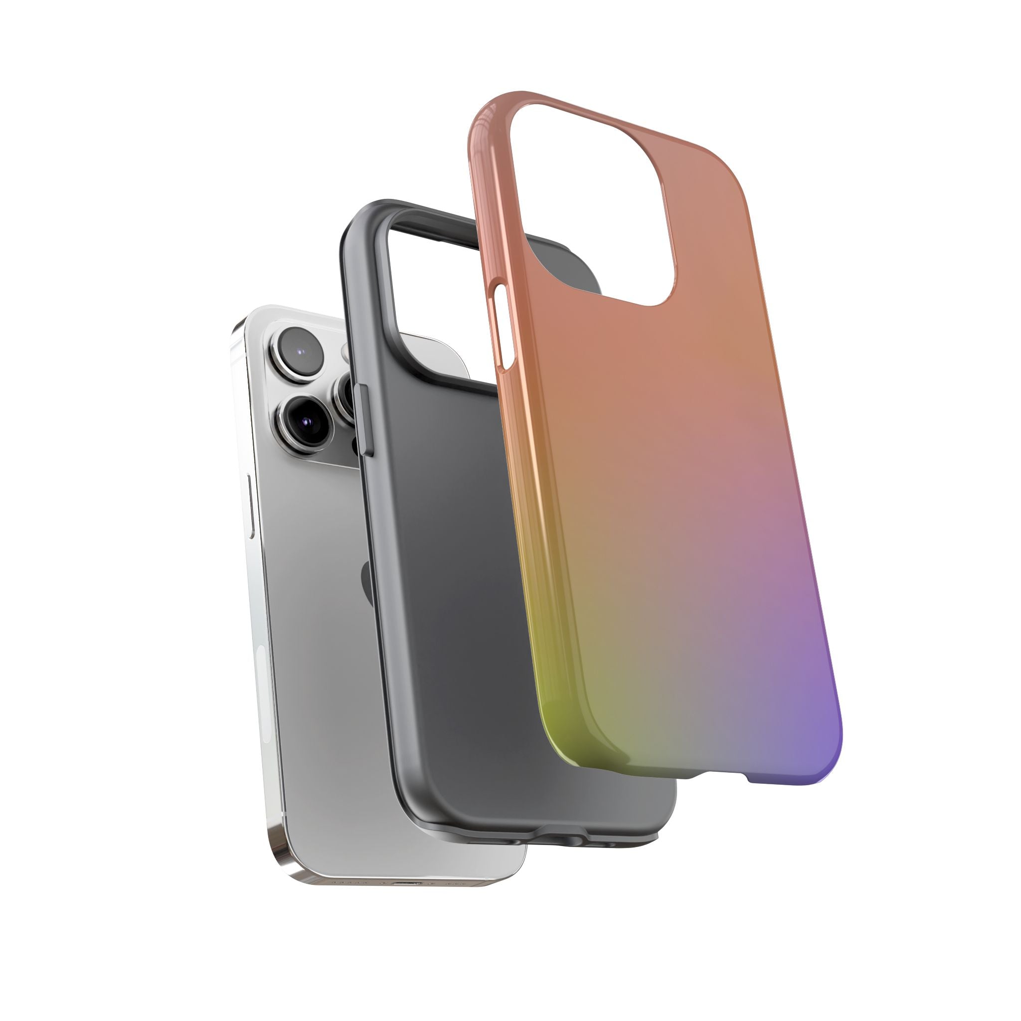 Colorful Gradient Phone Case, Tough Cases for iPhone, Customizable Phone Cover, Trendy Tech Accessory, Gift for Tech Lovers