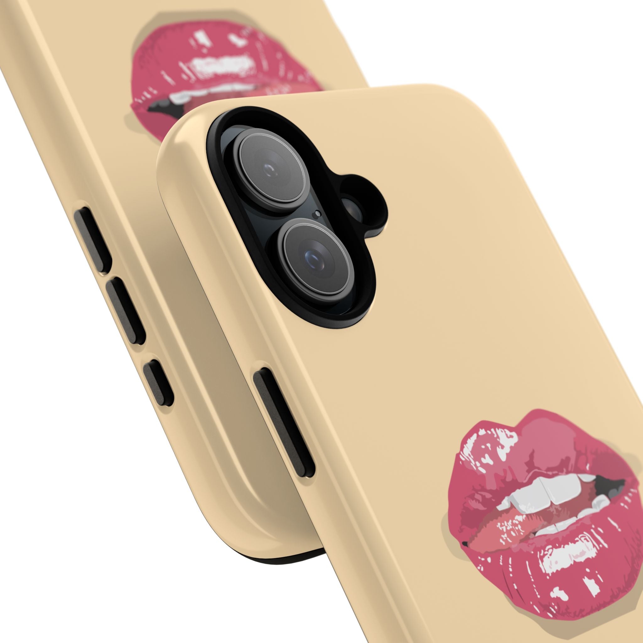 Stylish Phone Case with Lip Print, Trendy Mobile Cover, Fashion Accessory, Gift for Her, Cute Cell Phone Case