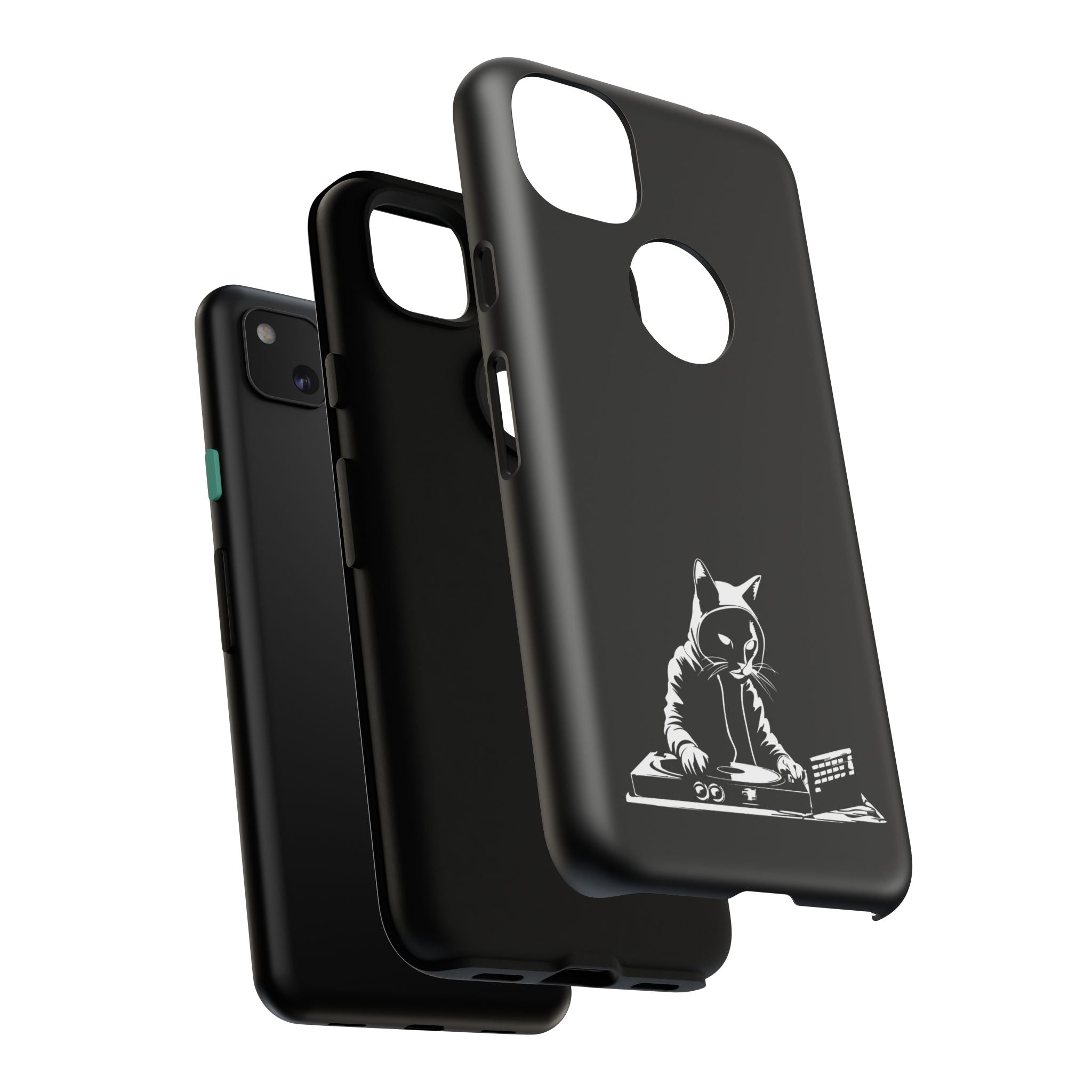 Cat DJ Phone Case | Stylish Tough Cases for Music Lovers, Gift for Cat Owners, Unique Phone Accessory, Cool Tech Gear