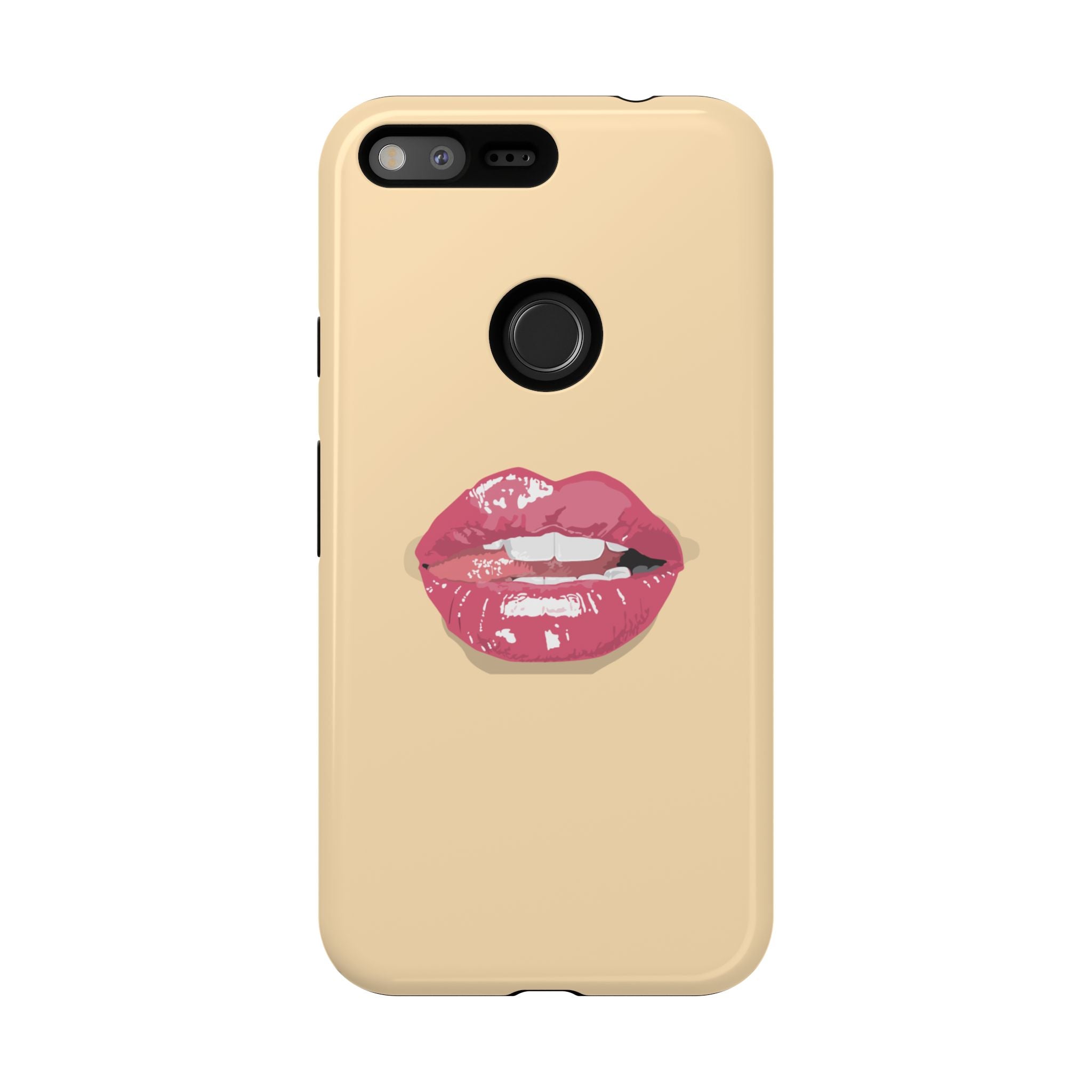 Stylish Phone Case with Lip Print, Trendy Mobile Cover, Fashion Accessory, Gift for Her, Cute Cell Phone Case
