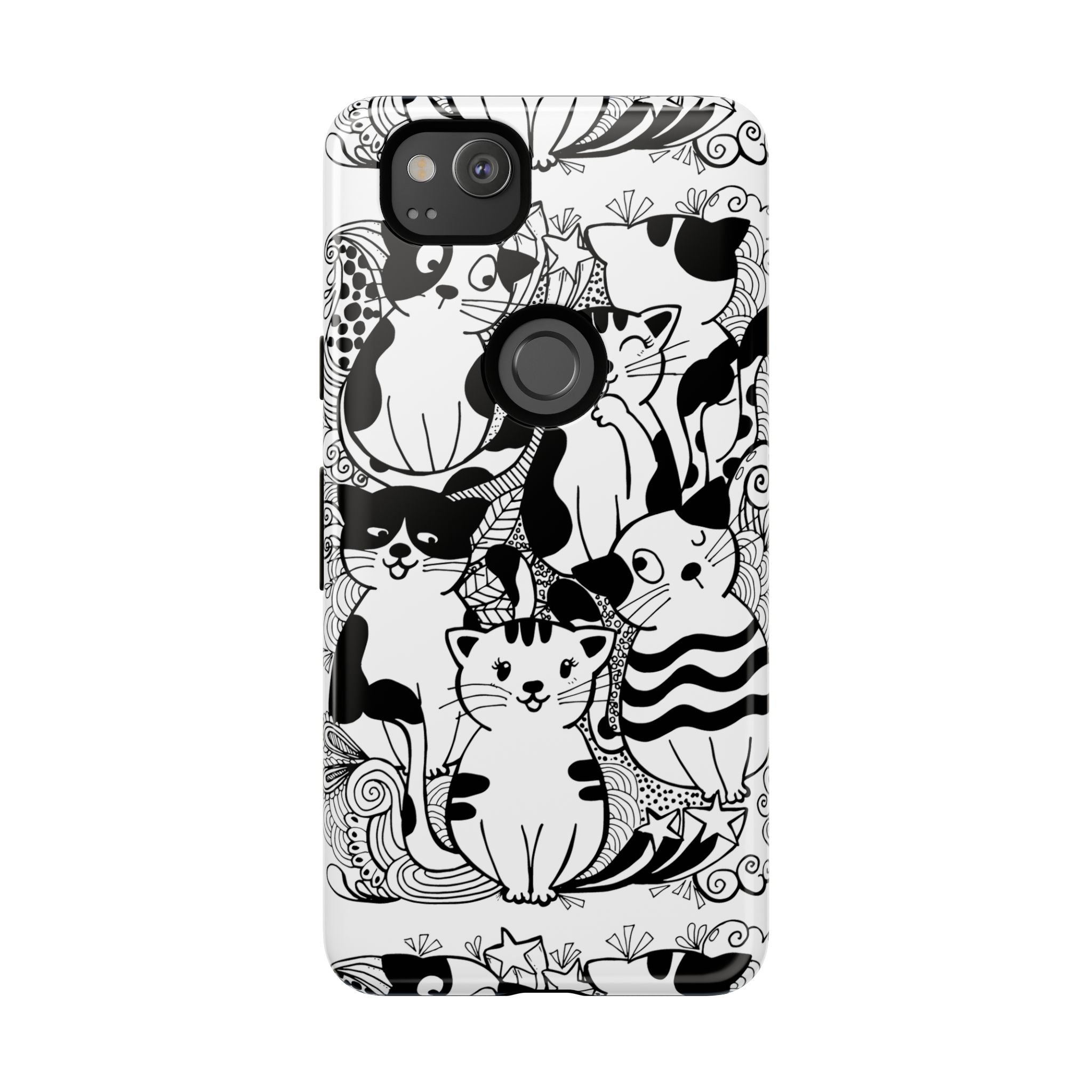 Cat-Themed Phone Case, Cute Cat Art, Pet Lover Gift, Birthday Present, Unique Cat Decor, Fun Tech Accessories, Animal Lover Case