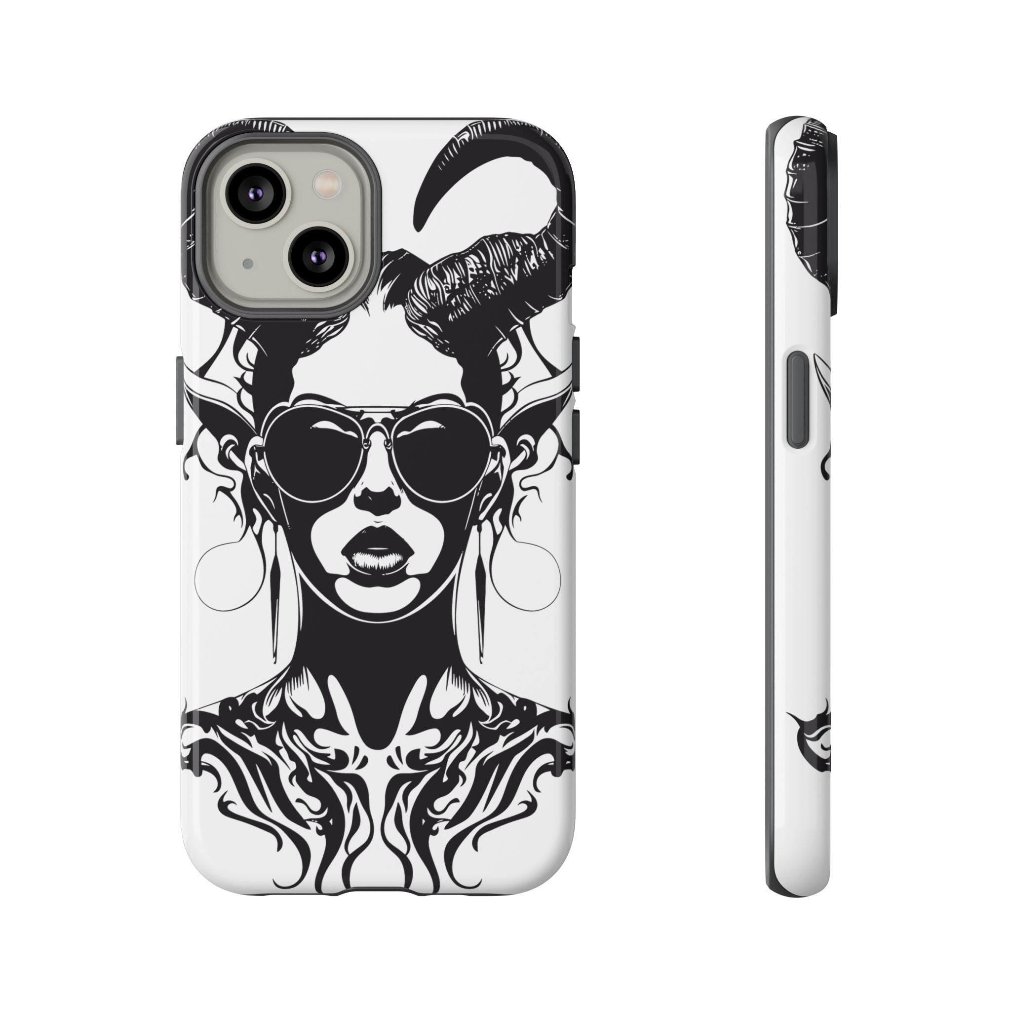 Tough Cases: Stylish Phone Case with Edgy Design, Protective Cover, Gift for Her, Trendy Accessories, Unique Art, Holiday Present