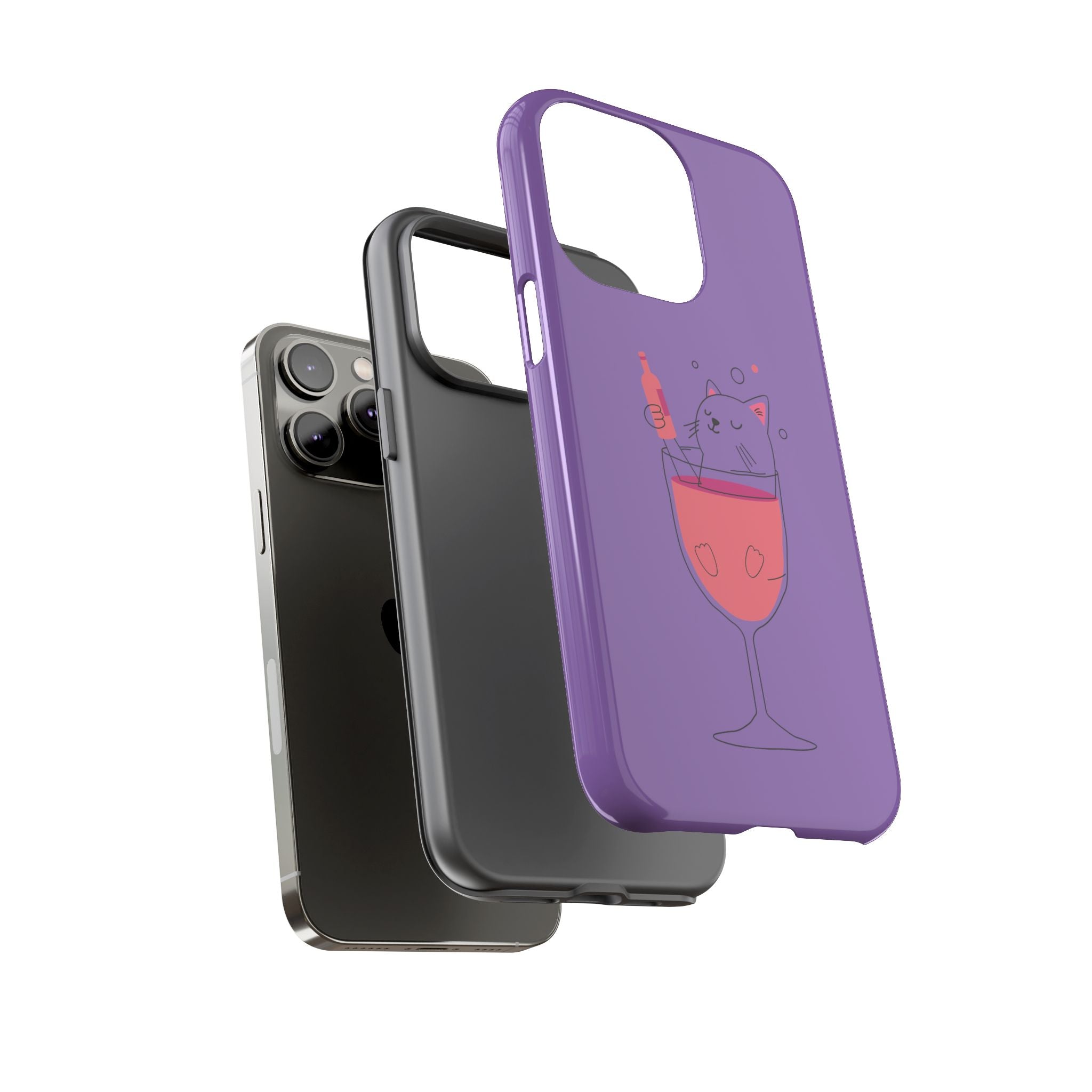 Cute Cat Phone Case, Fun Gift for Cat Lovers, Colorful Phone Cover, Pet Lover Accessory, Unique Cat Themed Case
